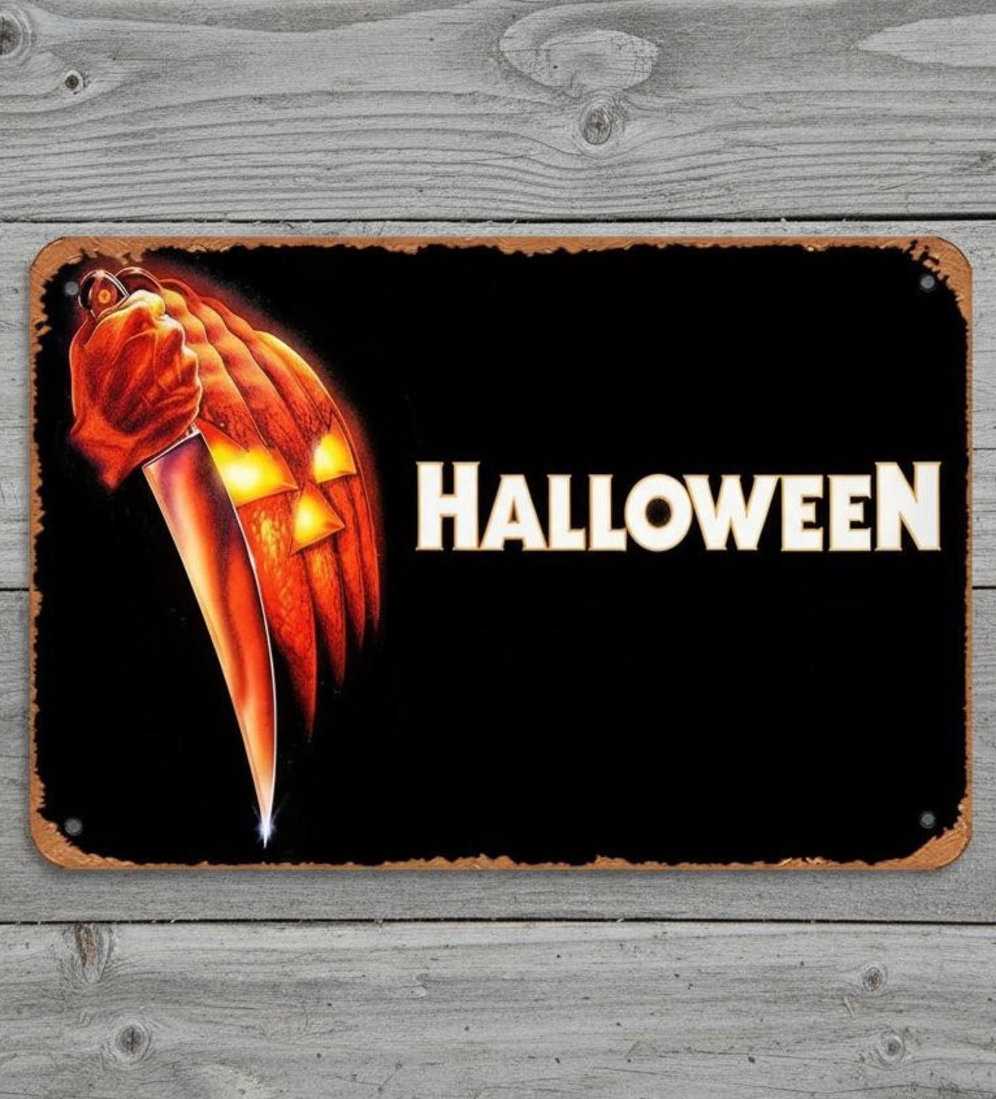 Halloween 8 x 12 Vintage Novelty Metal Sign Shrink-Wrapped New!