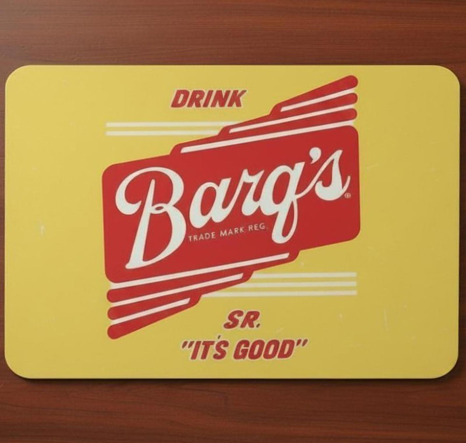 Barq's Root Beer 9.5 x 8 Mouse Pad With Anti-Slip Rubber Backing Made In USA