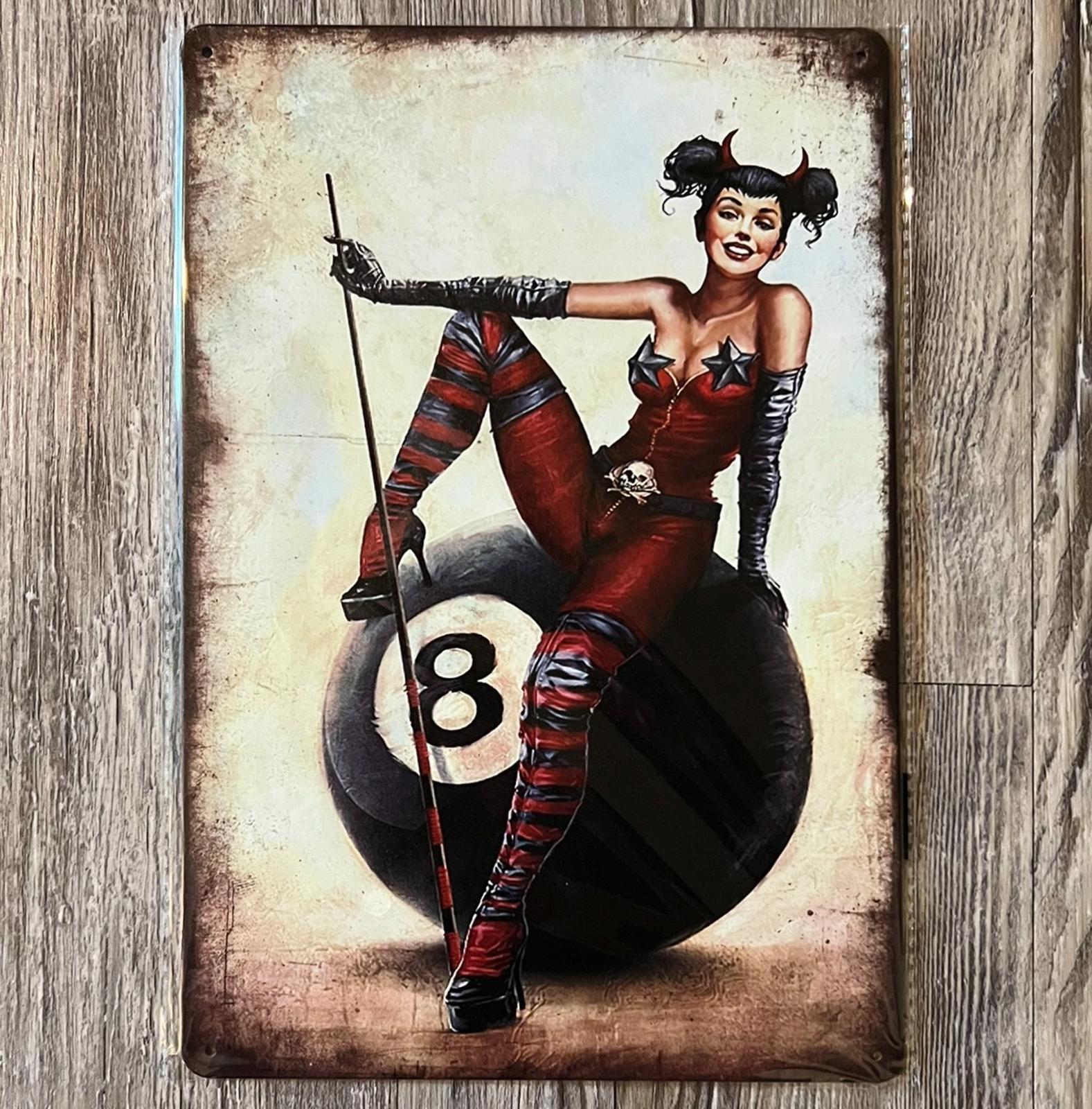 8 Ball Pool 8 x 12 Novelty Metal Sign Shrink-wrapped New!