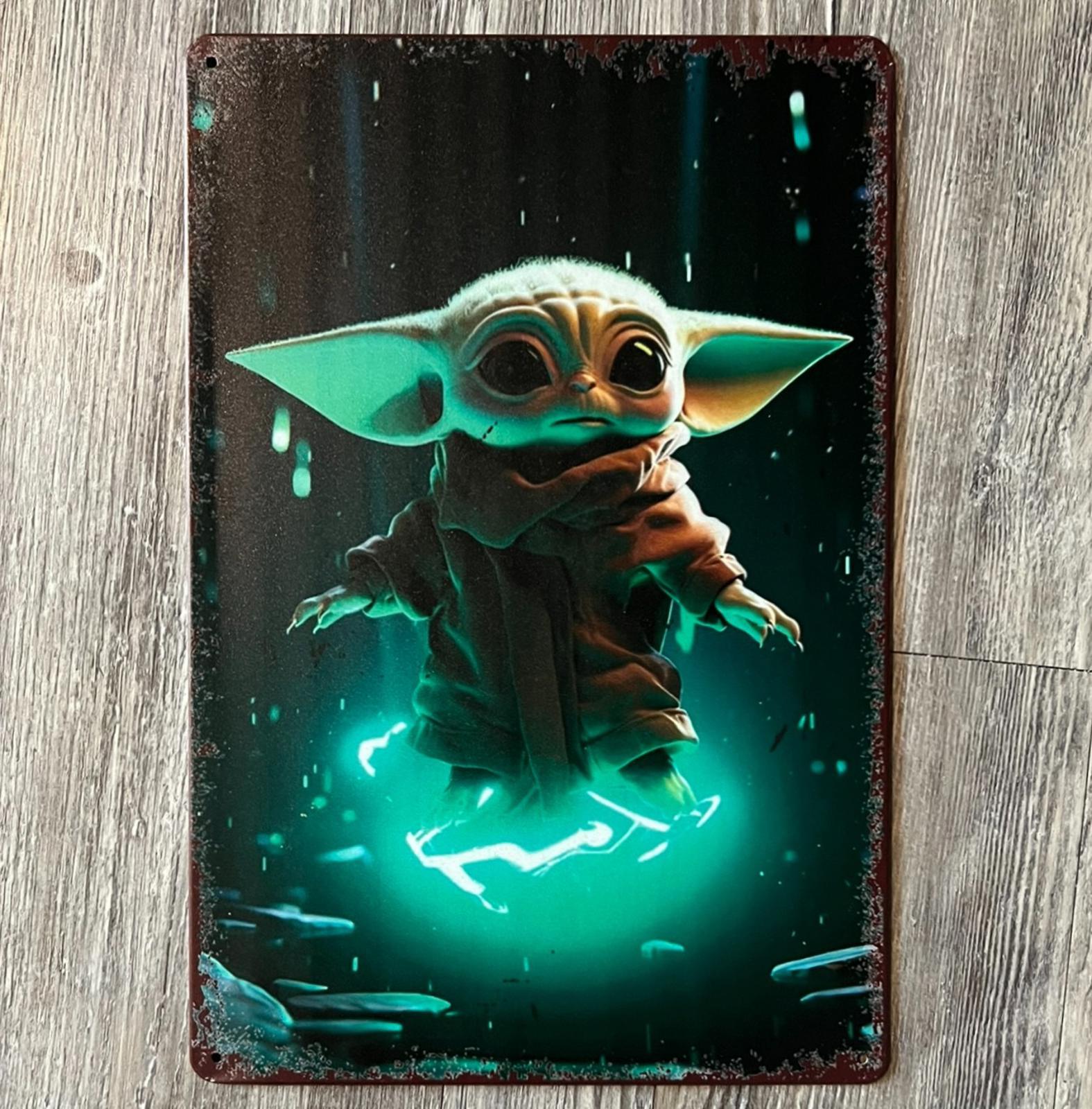 The Mandalorian The Child Grogu 8 x 12 Vintage Novelty Metal Sign New!