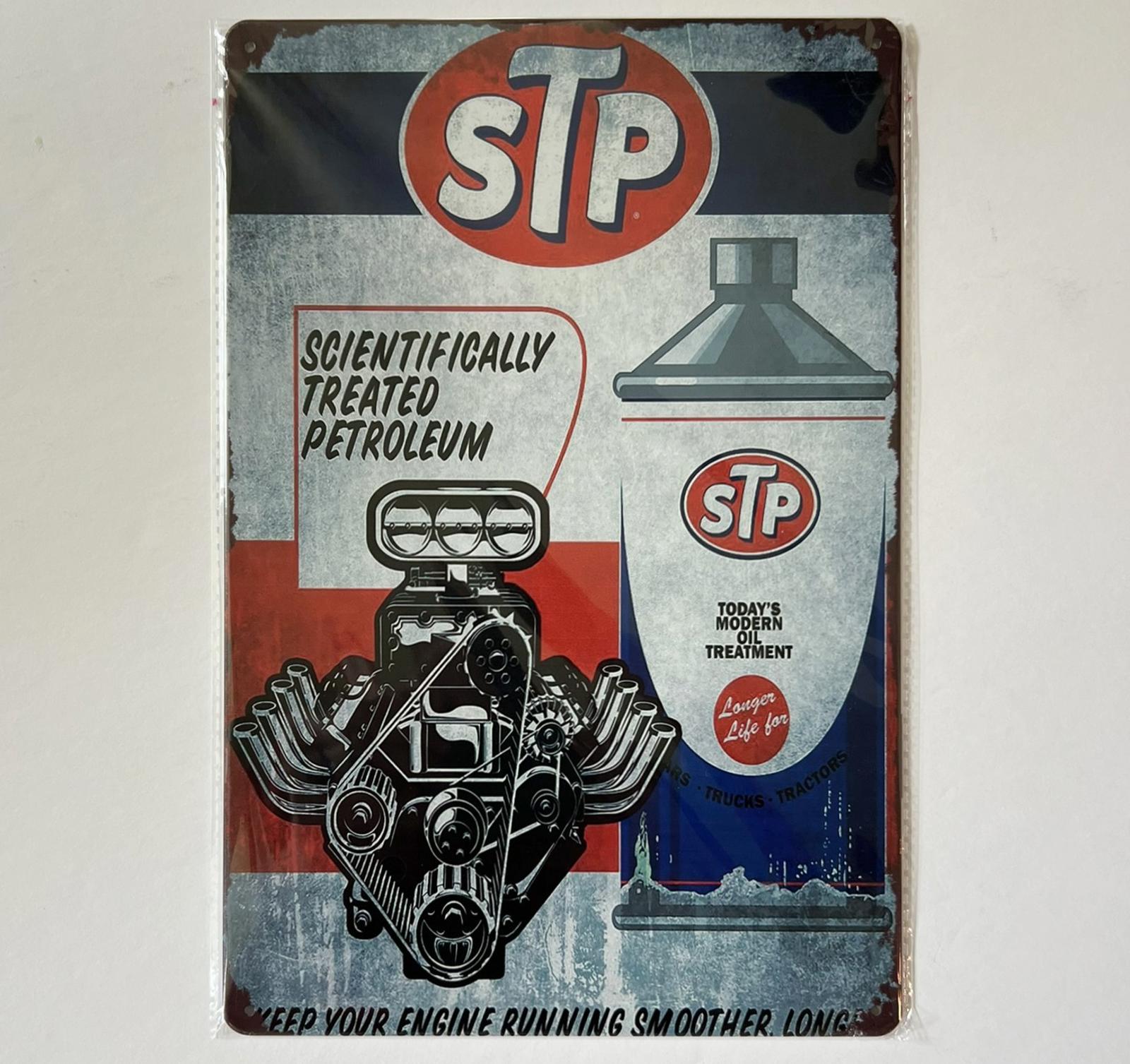 STP Oil Treatment 8 x 12 Novelty Metal Sign Shrink-Wrapped New!