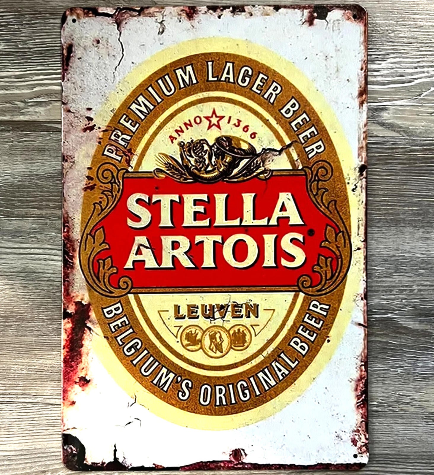 Stella Artois Premium Lager Beer 8 x 12 Novelty Vintage Metal Sign new!