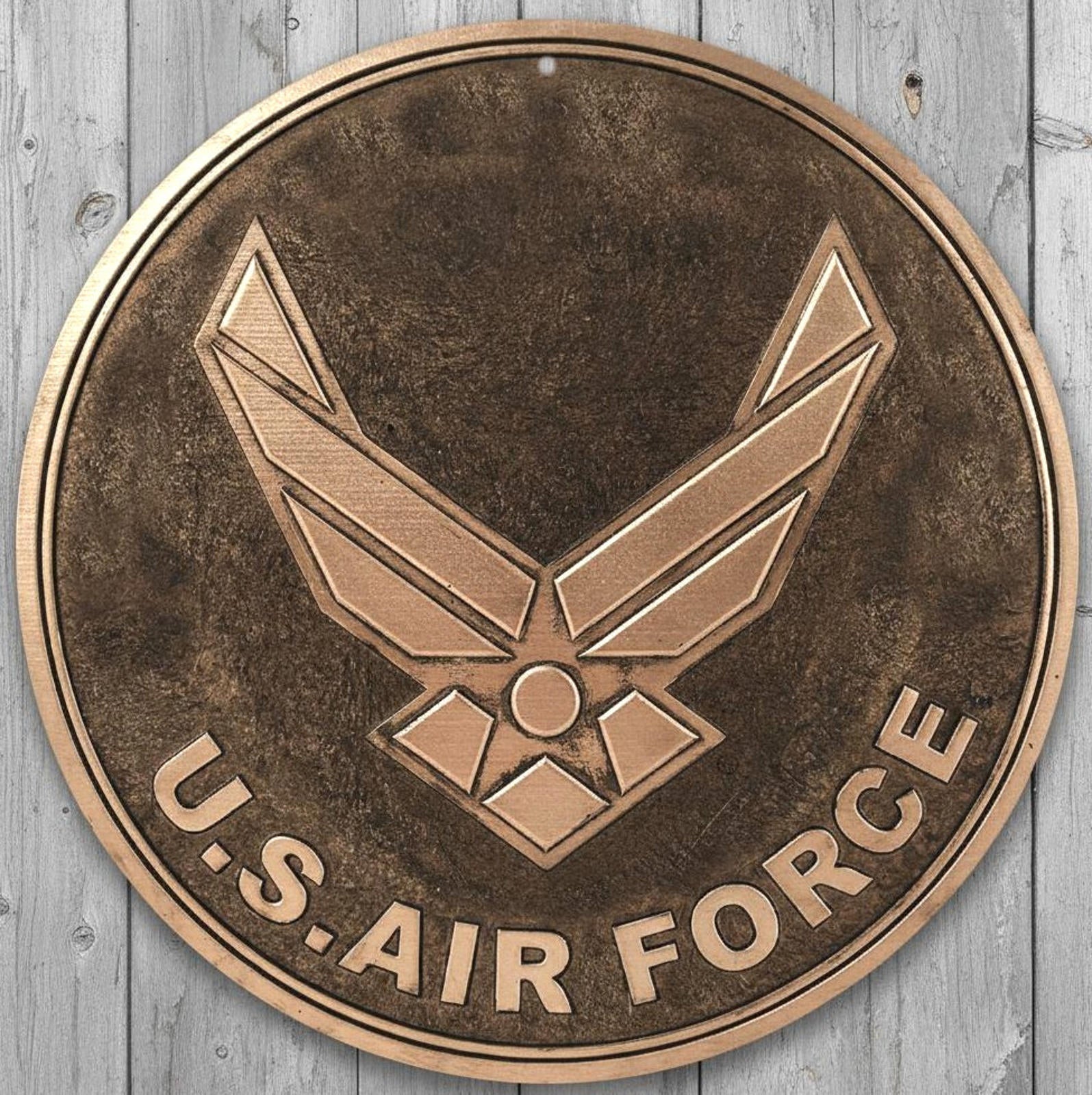 United States Air Force 8" Diameter Novelty Metal Sign Made In USA New!
