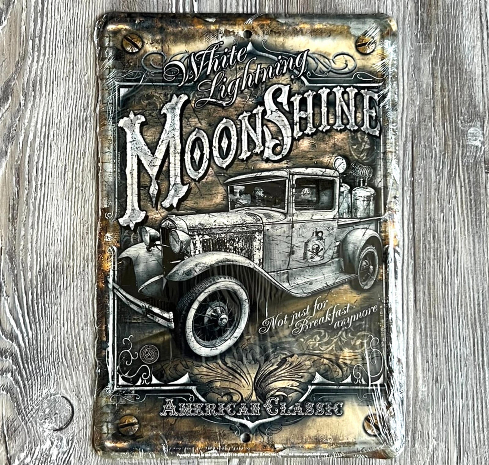 White Lightning Moonshine American Classics 8 x 12 Aluminum Sign New!