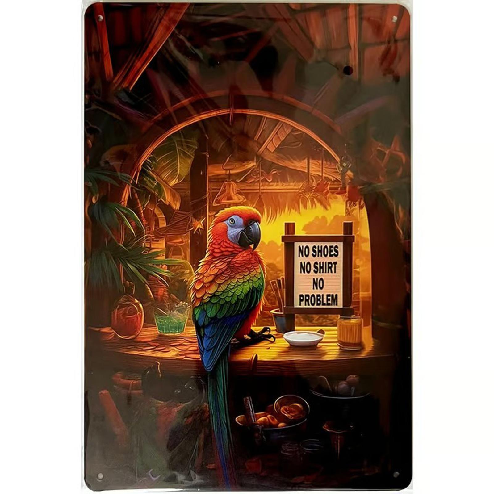 No Shoes No Shirt No Problem 8 x 12 Novelty Metal Sign Shrink-Wrapped New