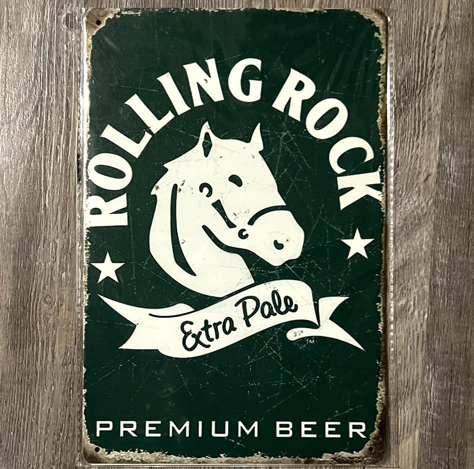 Rolling Rock Extra Pale Beer 8 x 12 Vintage Novelty Metal Sign New!