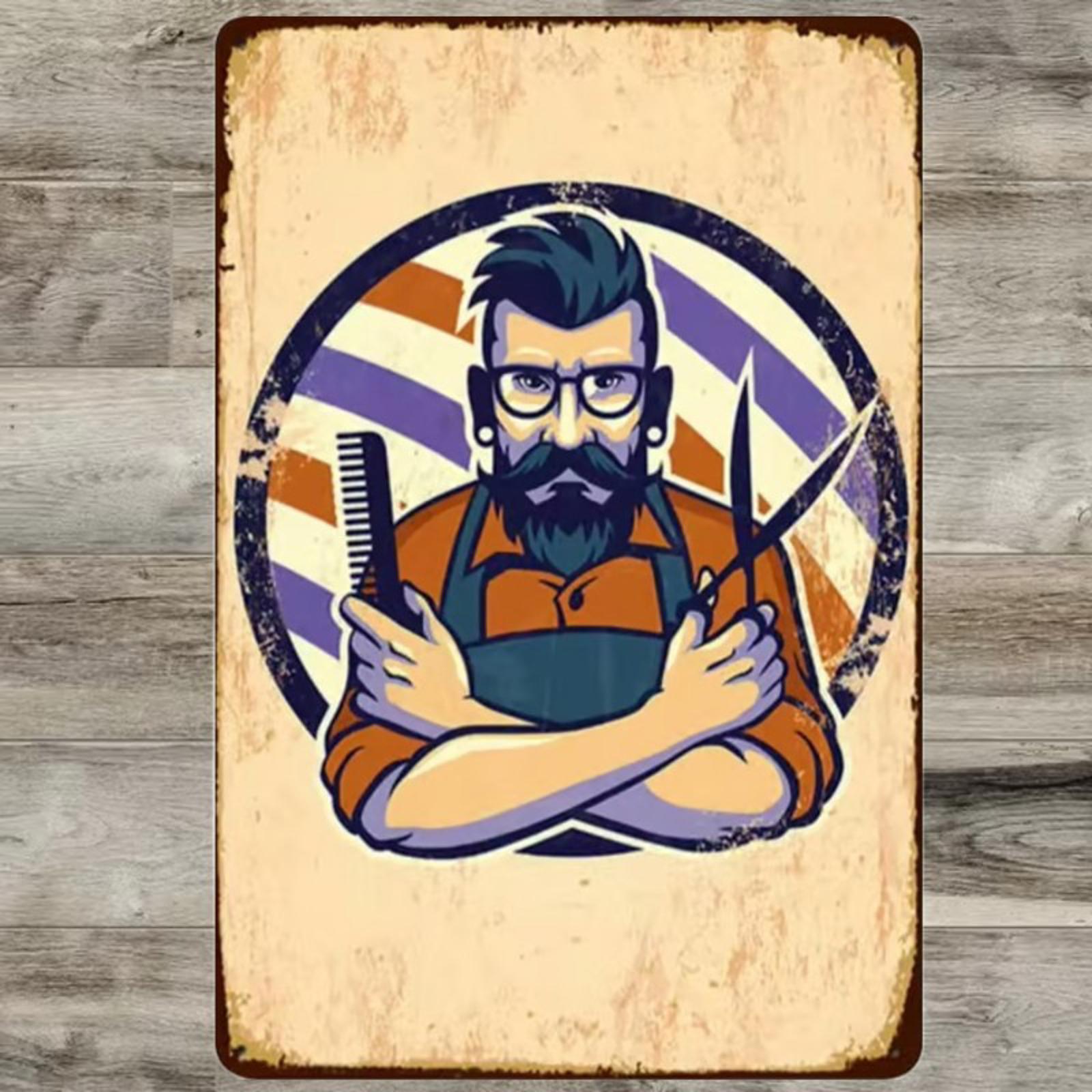 Barber Shop Master Barber 8 x 12 Vintage Novelty Metal Sign New Shrink-Wrapped