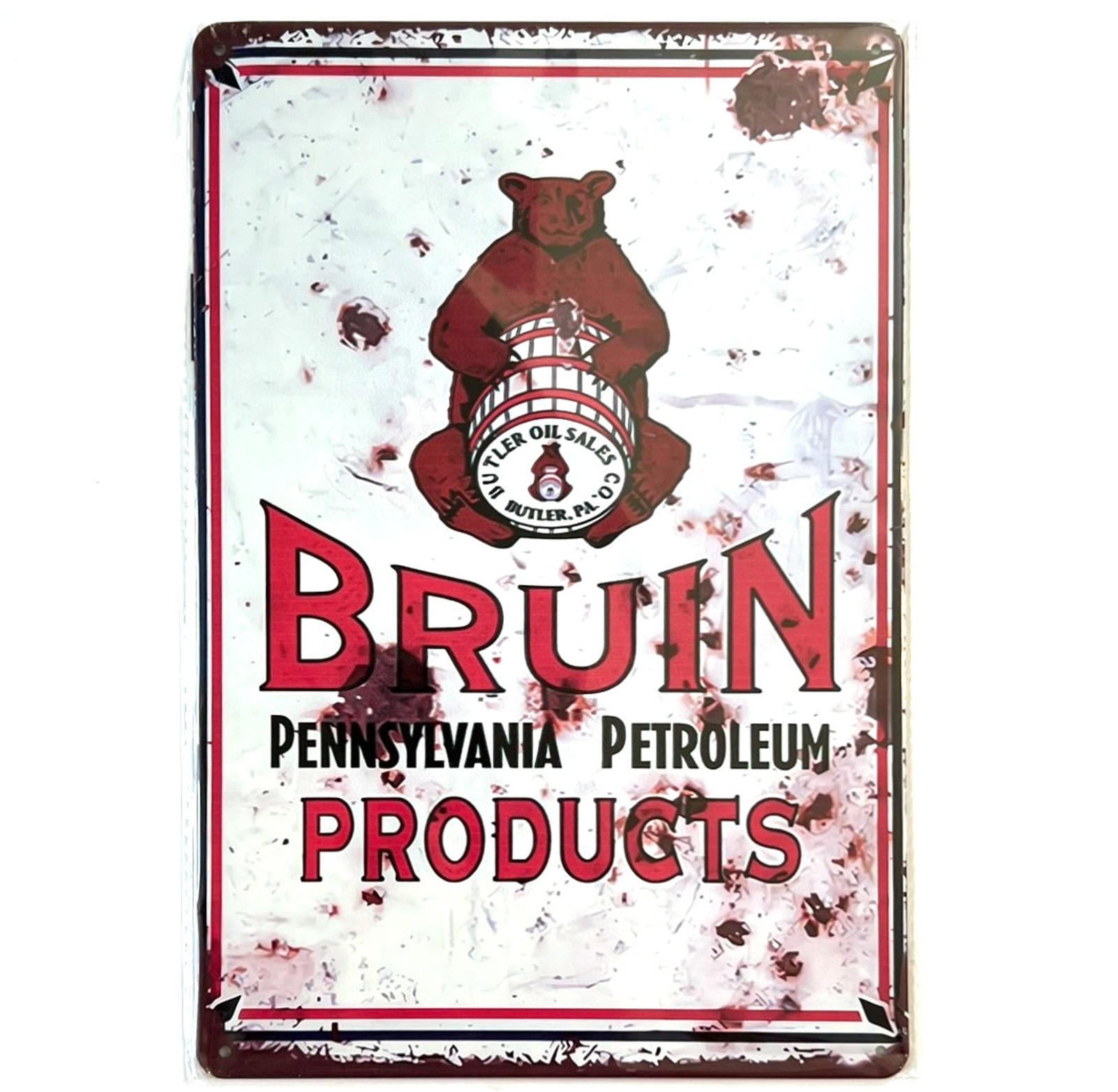 Bruin Pennsylvania Petroleum Products 8 x 12 Novelty Metal Sign New!