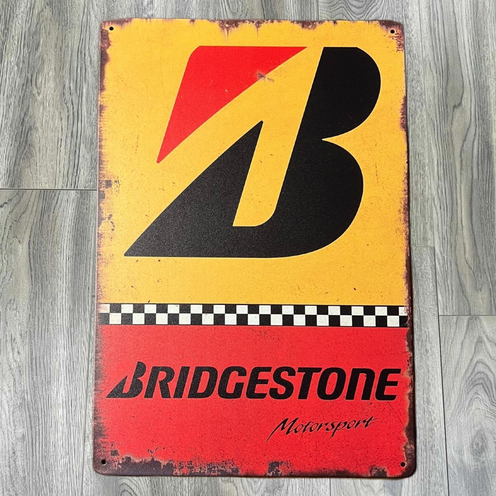 Bridgestone Motorsport Tires 8 x 12 Novelty Metal Sign Shrink-Wrapped New!