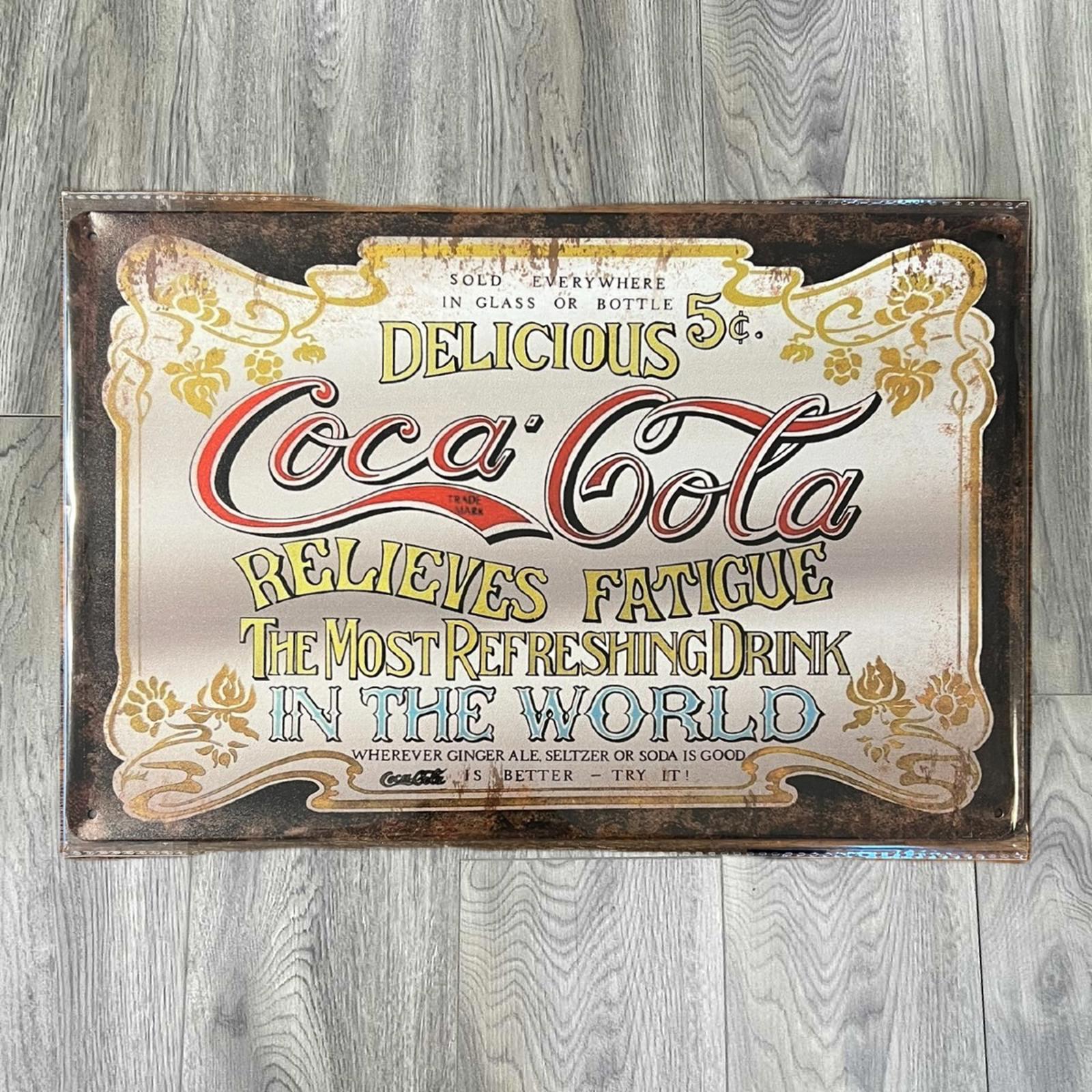 Drink Coca-Cola Ice Cold 8 x 12 Novelty Metal Sign Shrink-wrapped New!