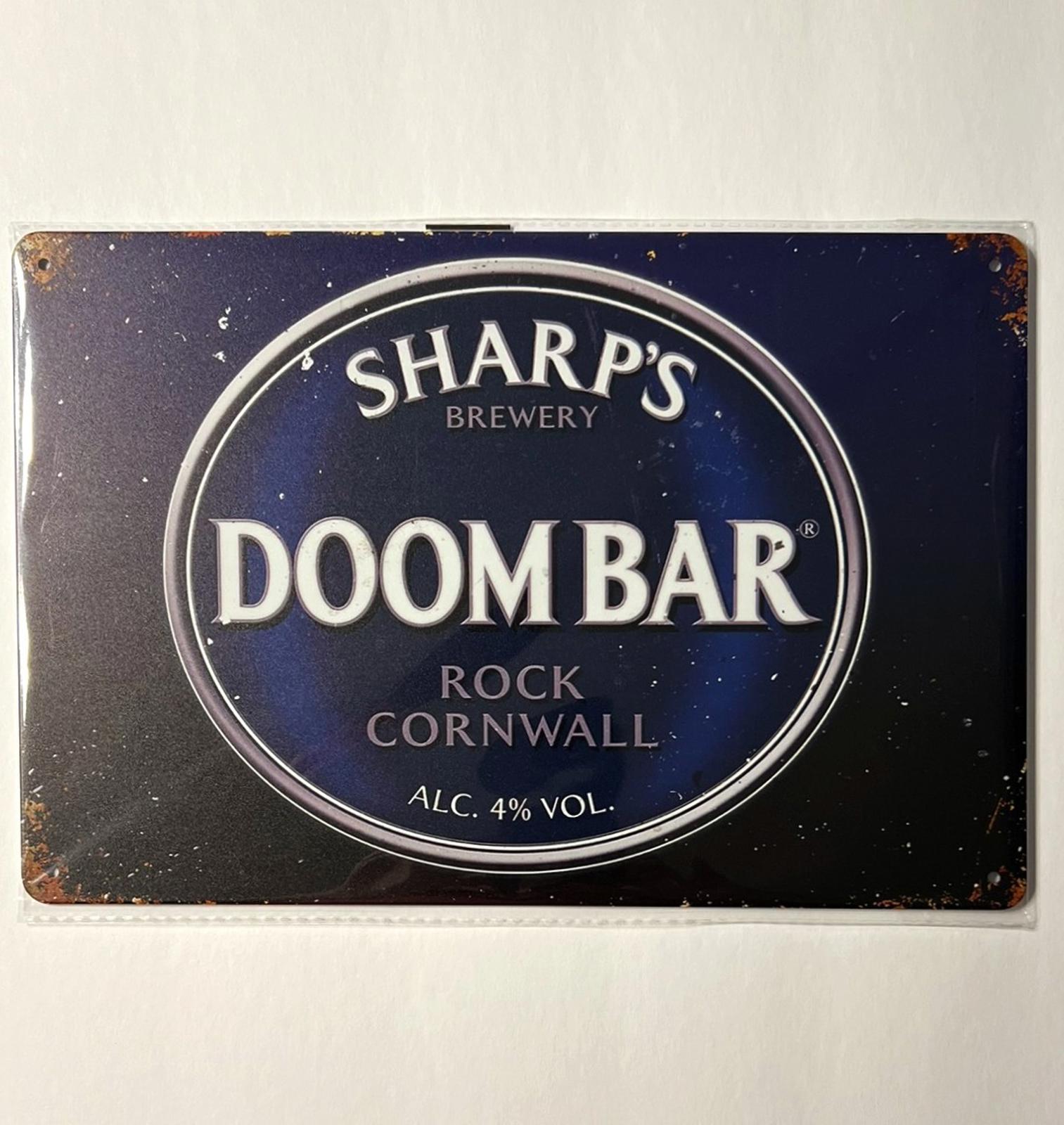 Sharp's Doom Bar Beer 8 x 12 Novelty Metal Sign Shrink-Wrapped New!