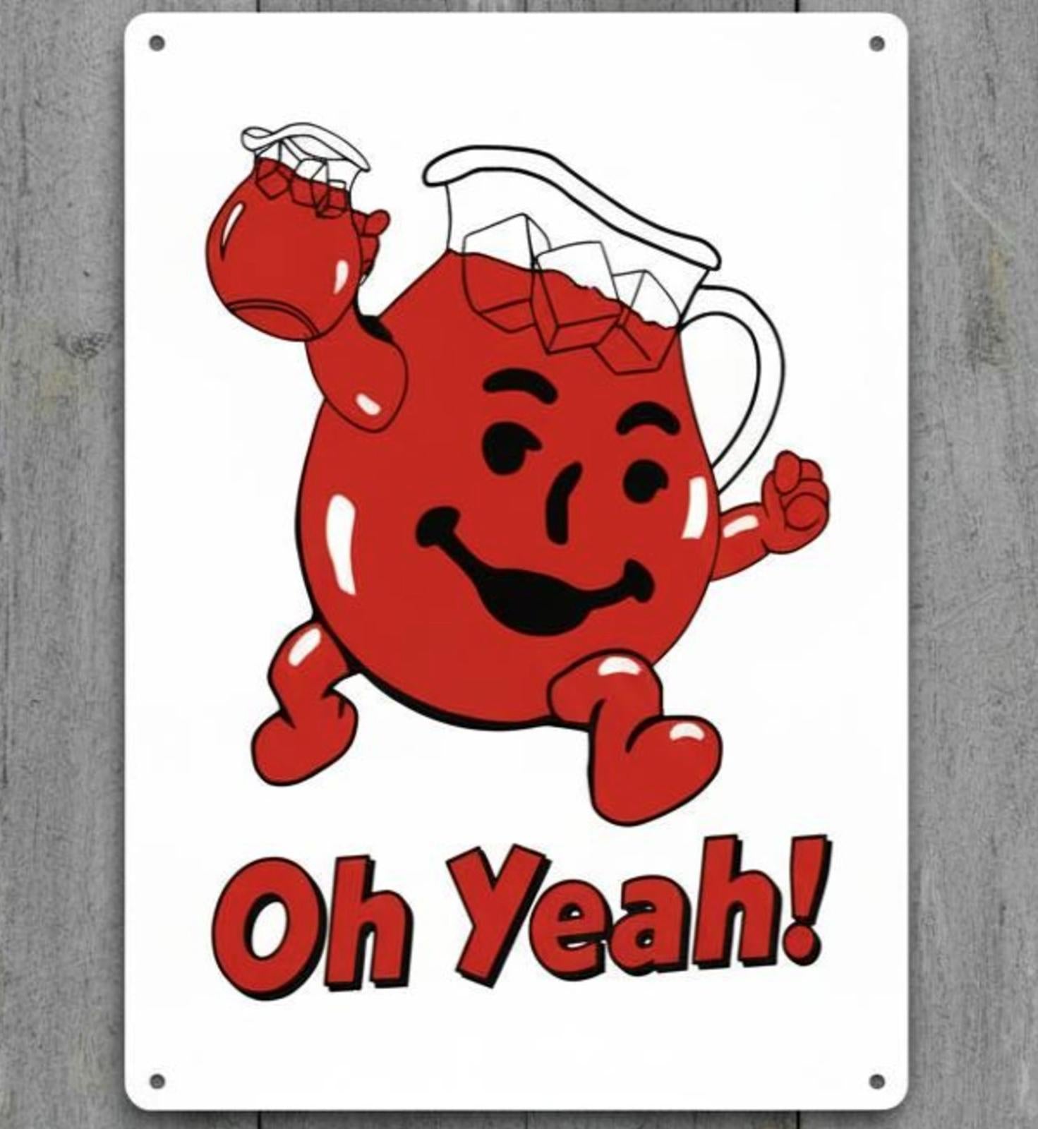 Kool-Aid Oh Yeah! 8 x 12 Novelty Metal Sign Made In USA New!
