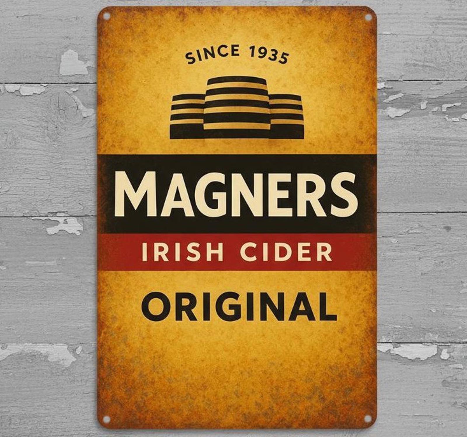 Magners Irish Cider Since 1935 8 x 12 Vintage Novelty Metal Sign Made In USA