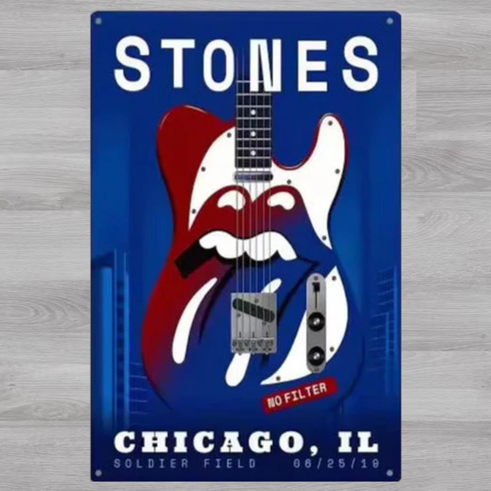 Rolling Stones Chicago Illinois 8 x 12 Novelty Metal Sign New