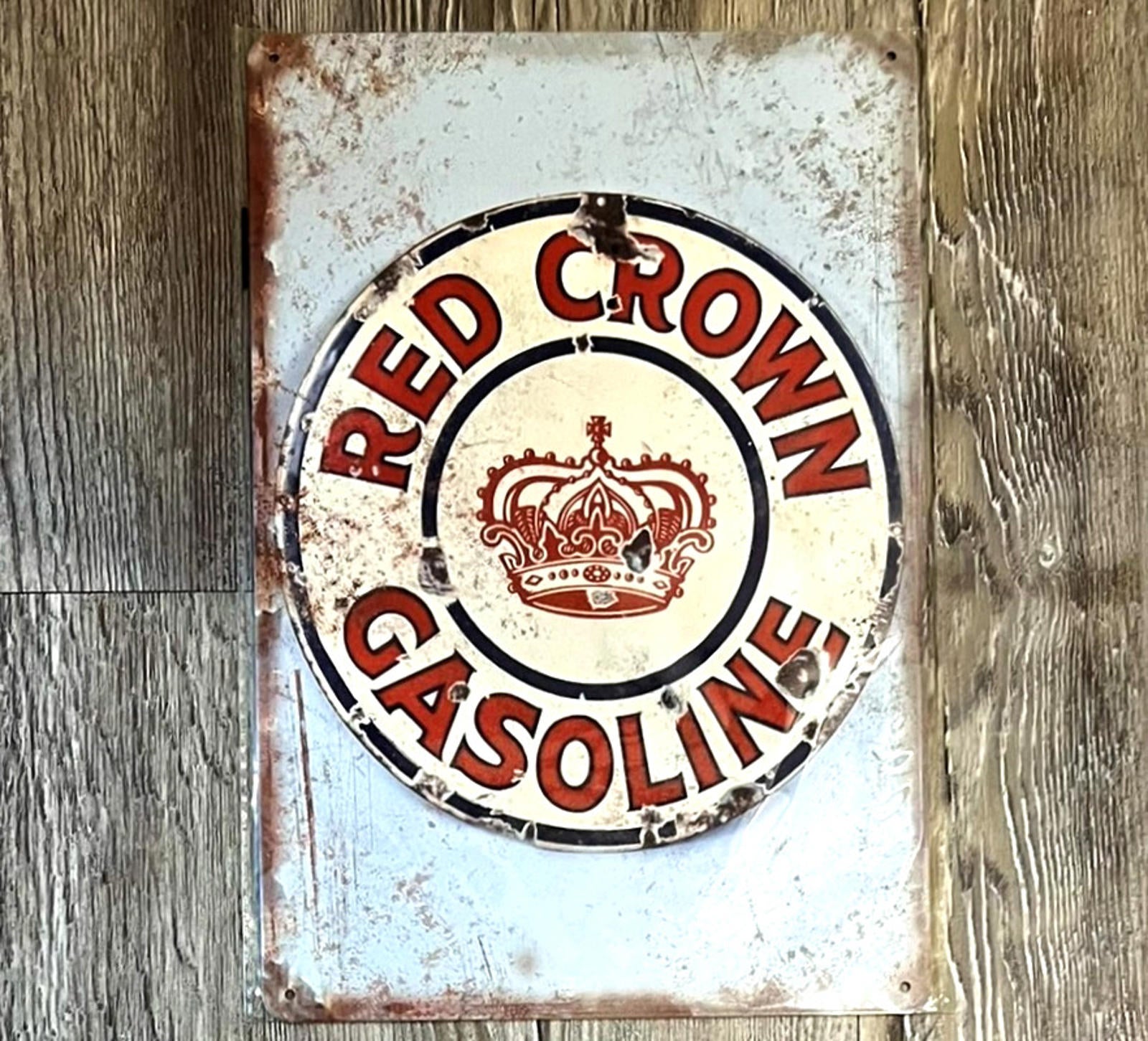 Red Crown Gasoline 8 x 12 Novelty Metal Sign Shrink-Wrapped New!