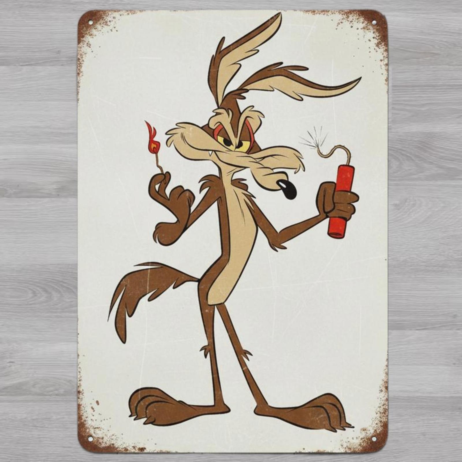 Wile E. Coyote 8 x 12 Vintage Novelty Metal Sign Made In USA New!