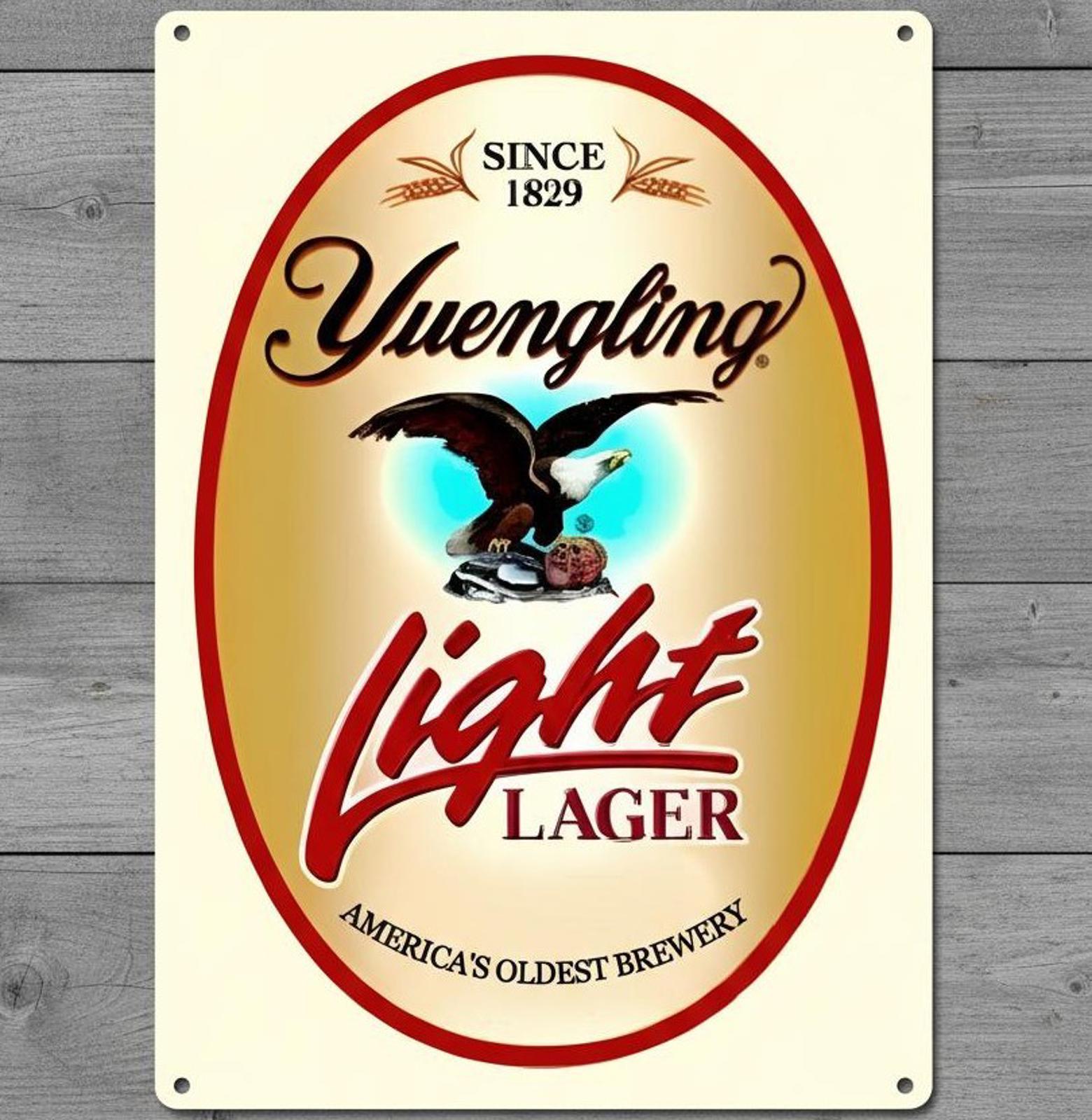 Yuengling Light Lager Beer 8 x 12 Novelty Metal Sign Made In USA New!