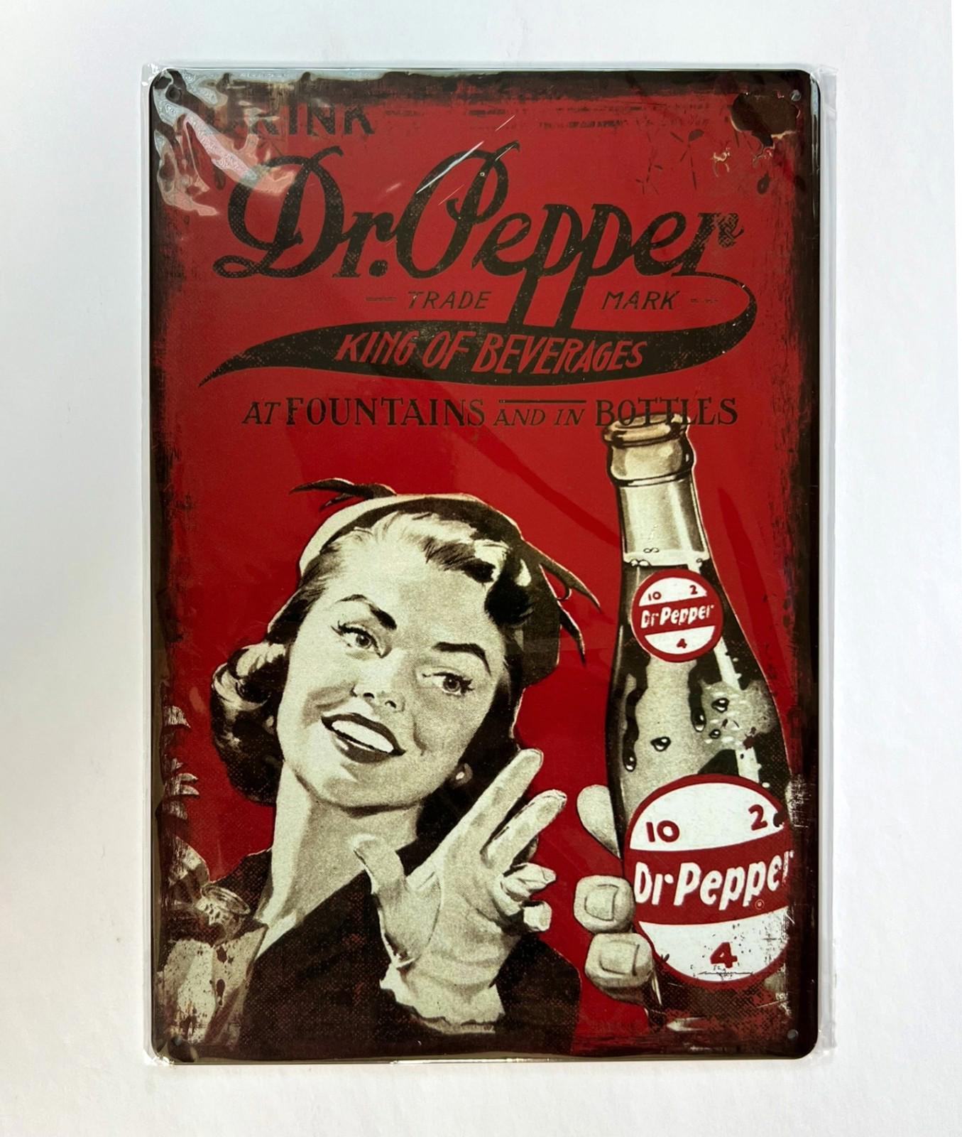 Dr. Pepper 8 x 12 Novelty Metal Sign Shrink-Wrapped New!