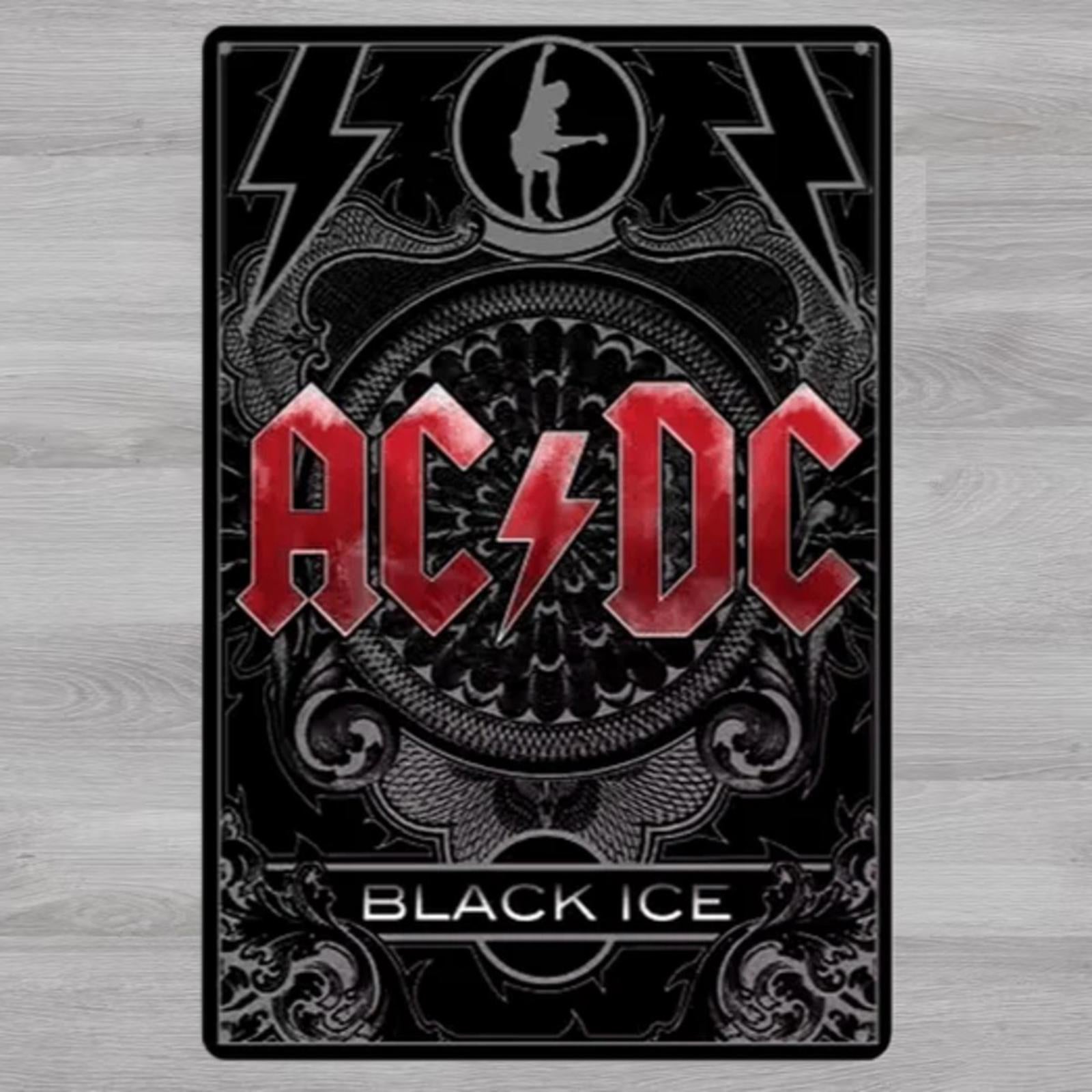 AC/DC Black Ice 8 x 12 Vintage Novelty Metal Sign New