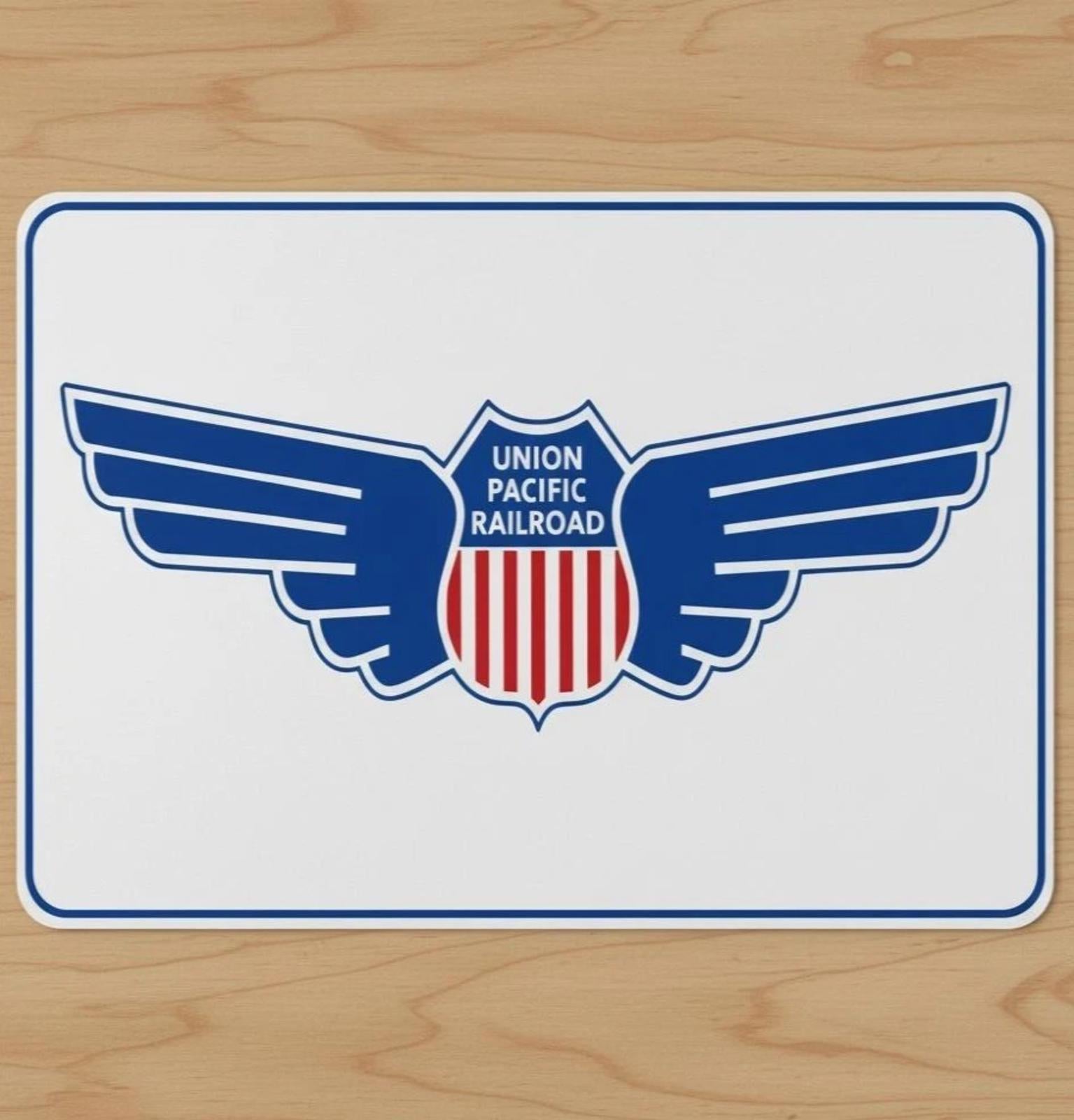 Union Pacific Railroad 9.5 x 8 Mouse Pad With Rubber Backing Made In USA
