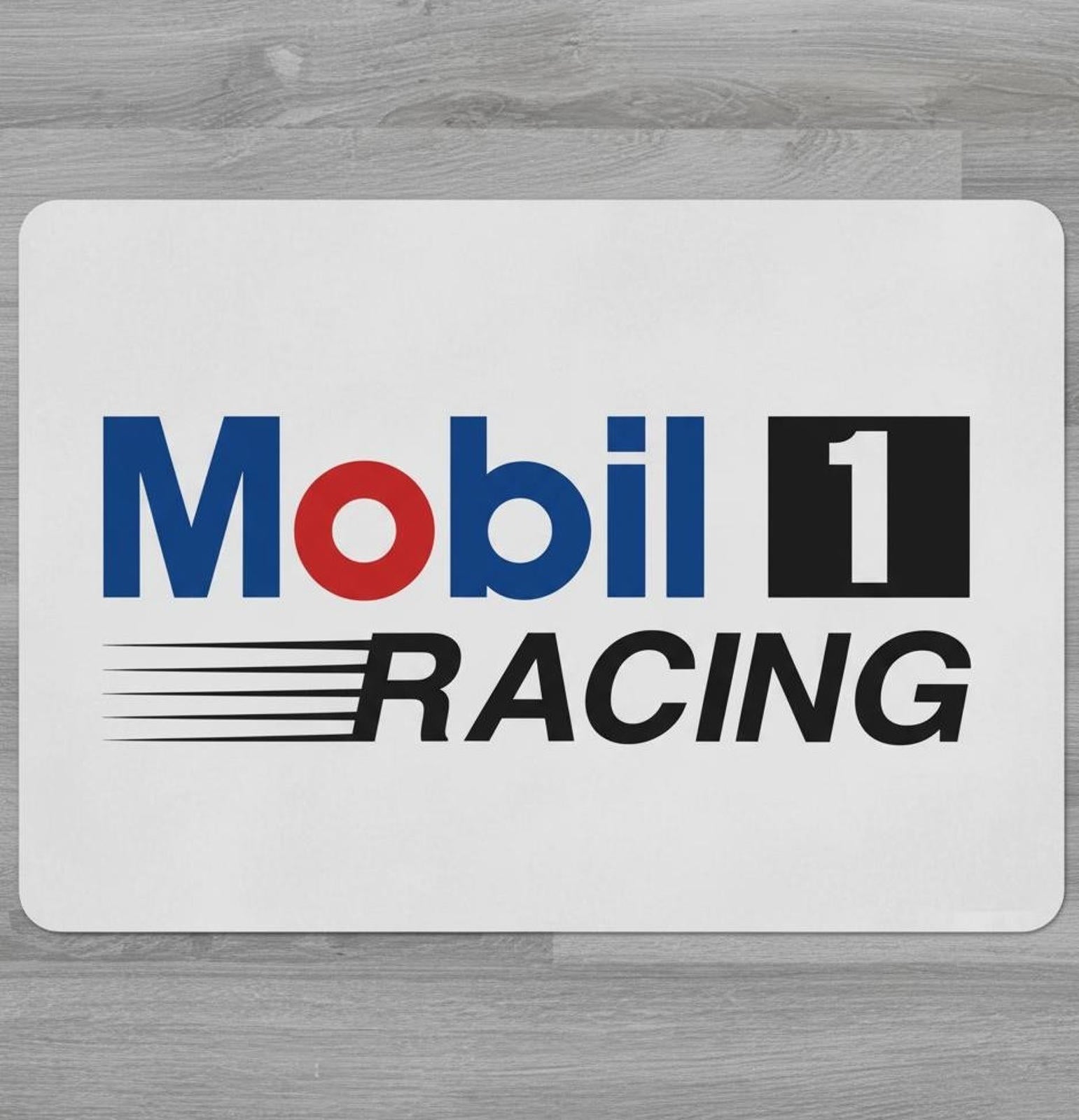 Mobil 1 Racing 9.5 x 8 Mouse Pad With Anti-Slip Rubber Backing Made In USA