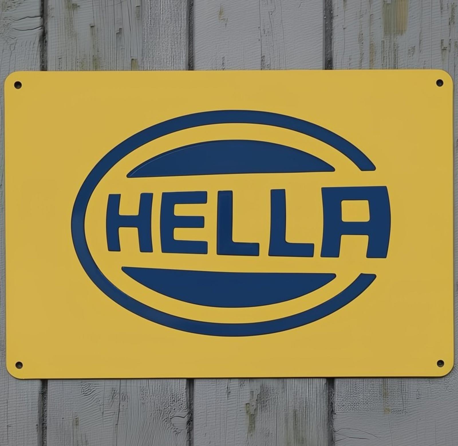 Hella German Auto Supplier 8 x 12 Novelty Metal Sign Made In USA