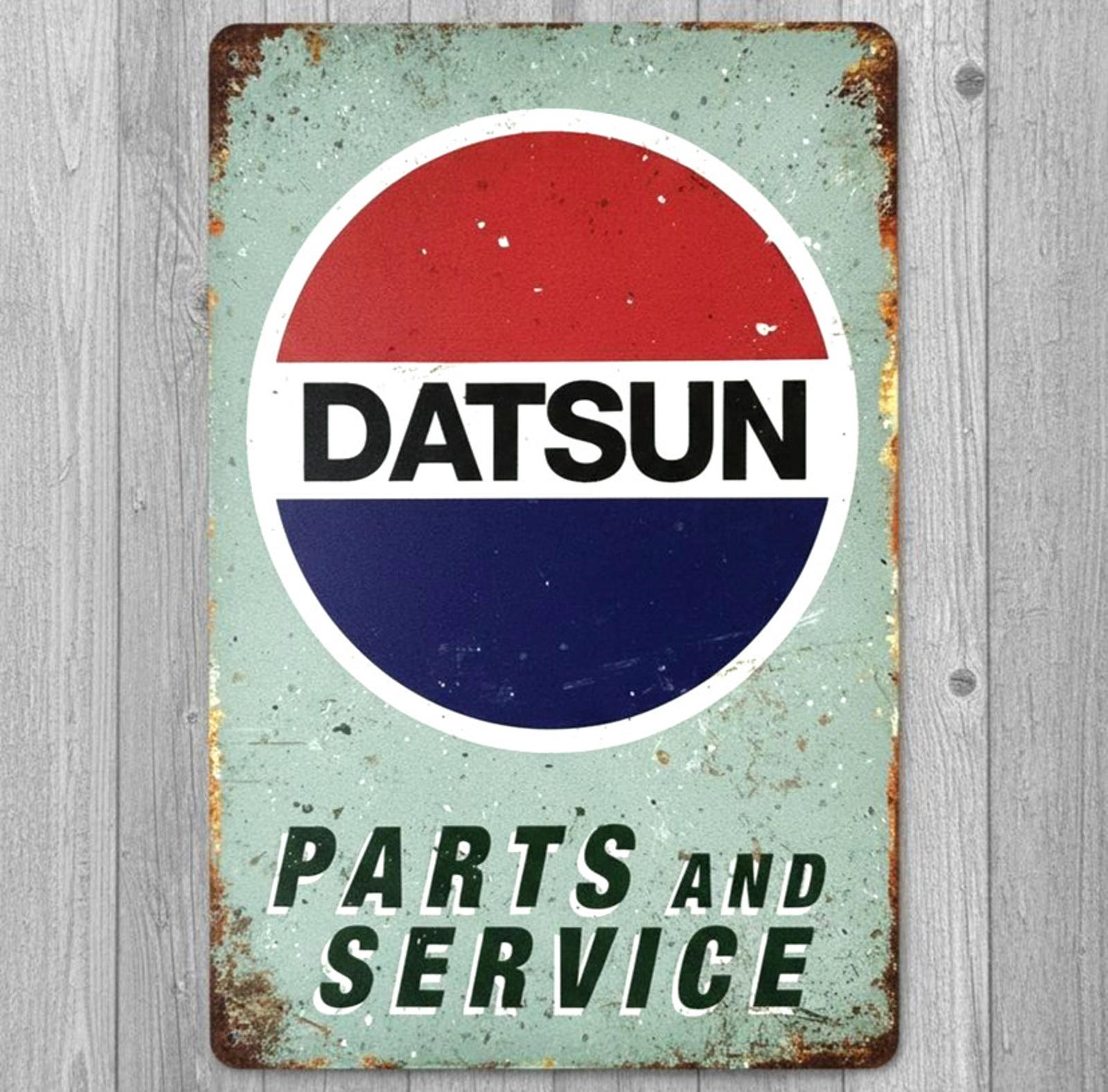 Datsun Parts And Service 8 x 12 Vintage Novelty Metal Sign Made In USA New!