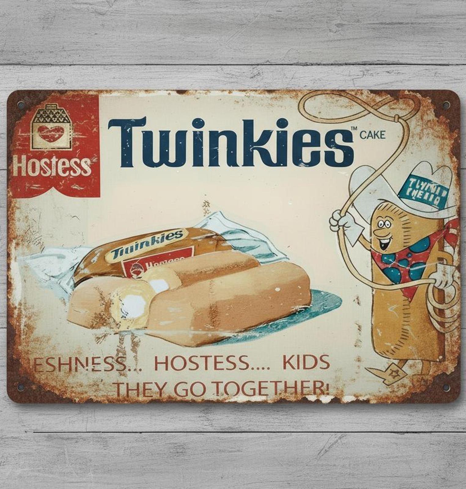 Hostess Twinkies 8 x 12 Vintage Novelty Metal Sign New!