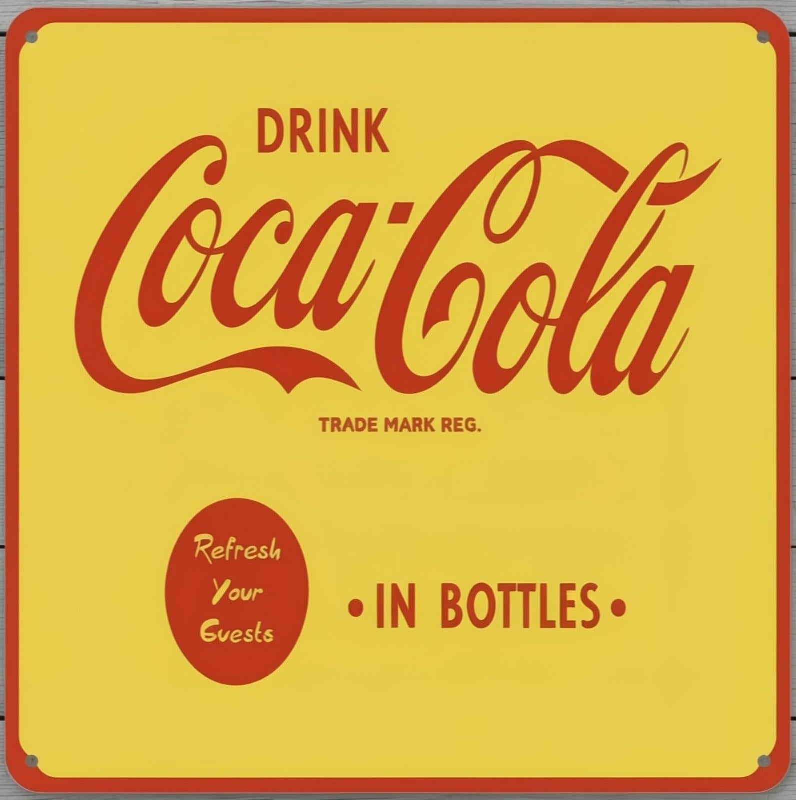 Coca-Cola Coke 12 x 12 Square Novelty Metal Sign Made In USA New!