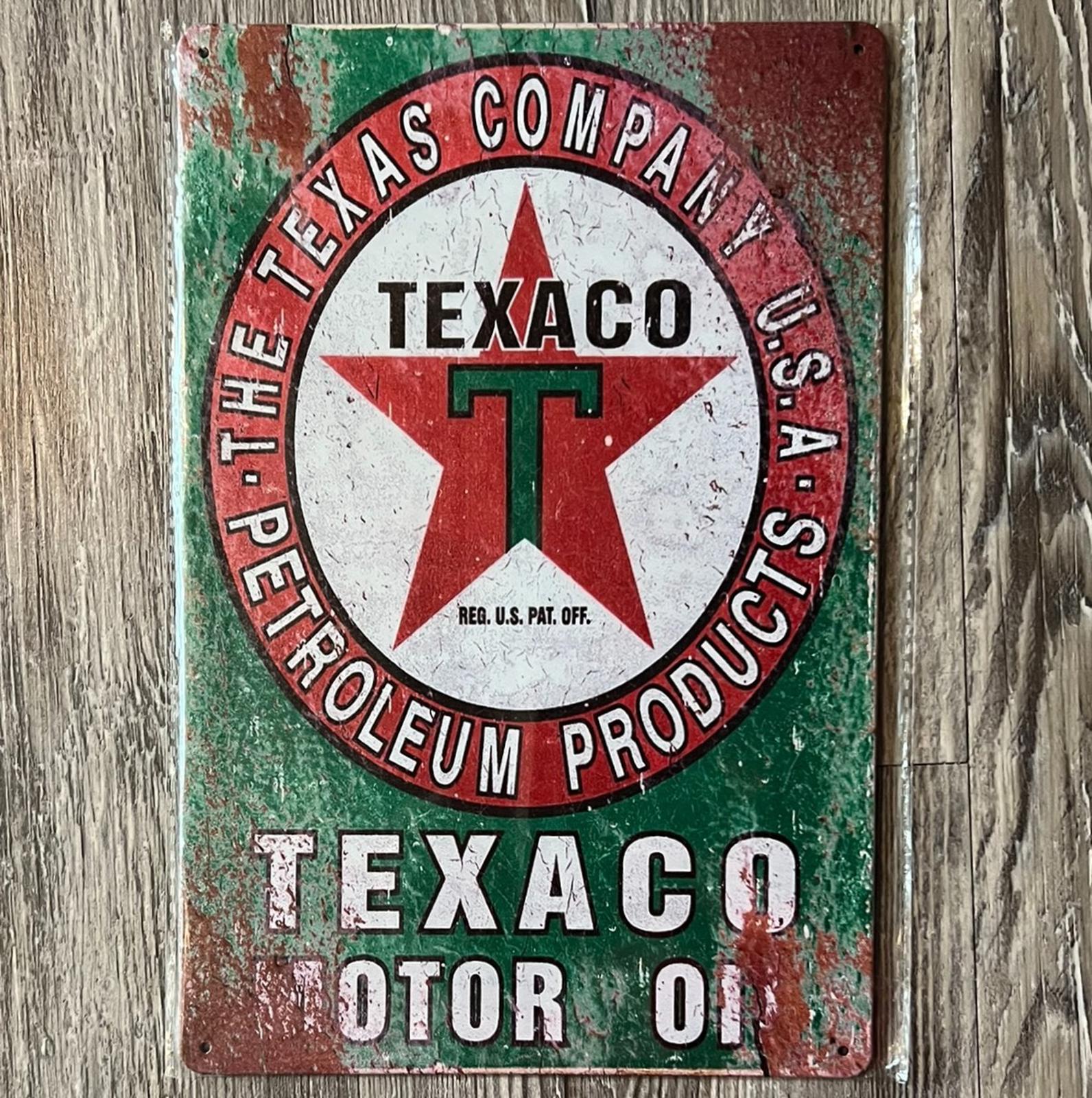 Texaco Motor Oil 8 x 12 Novelty Vintage Metal Sign Shrink-Wrapped New!