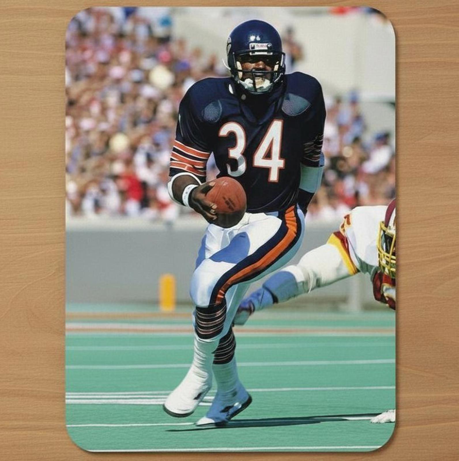 Walter Payton 9.5 x 8 Mouse Pad With Anti-Slip Rubber Backing Made In USA