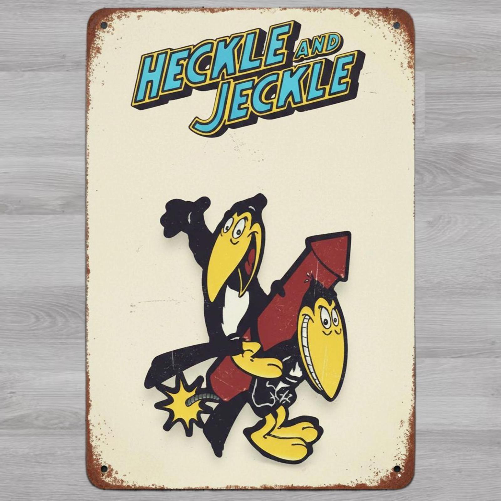 Heckle And Jeckle 8 x 12 Vintage Novelty Metal Sign Made In USA New!