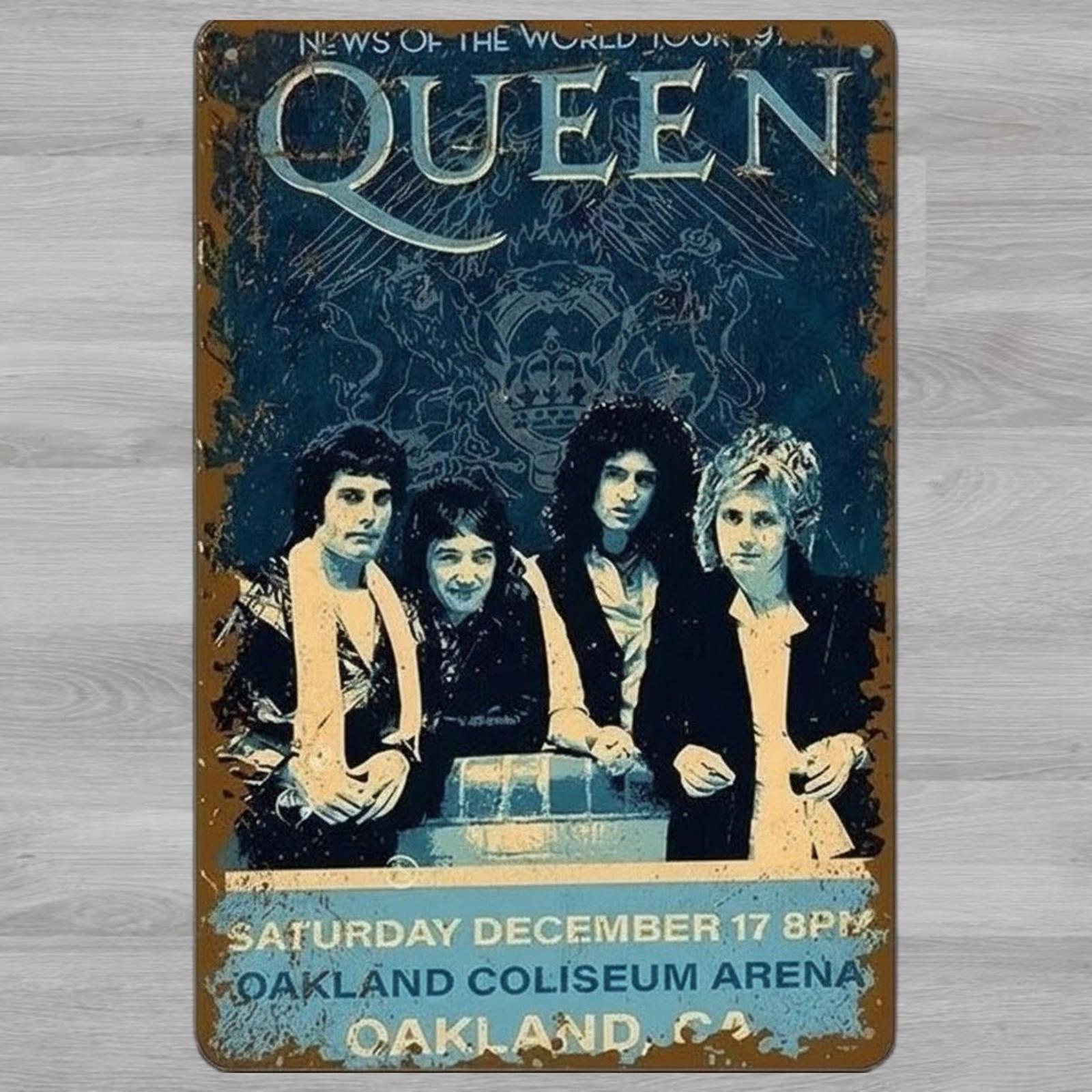 Queen Oakland Coliseum 8 x 12 Novelty Metal Sign Shrink-Wrapped New!