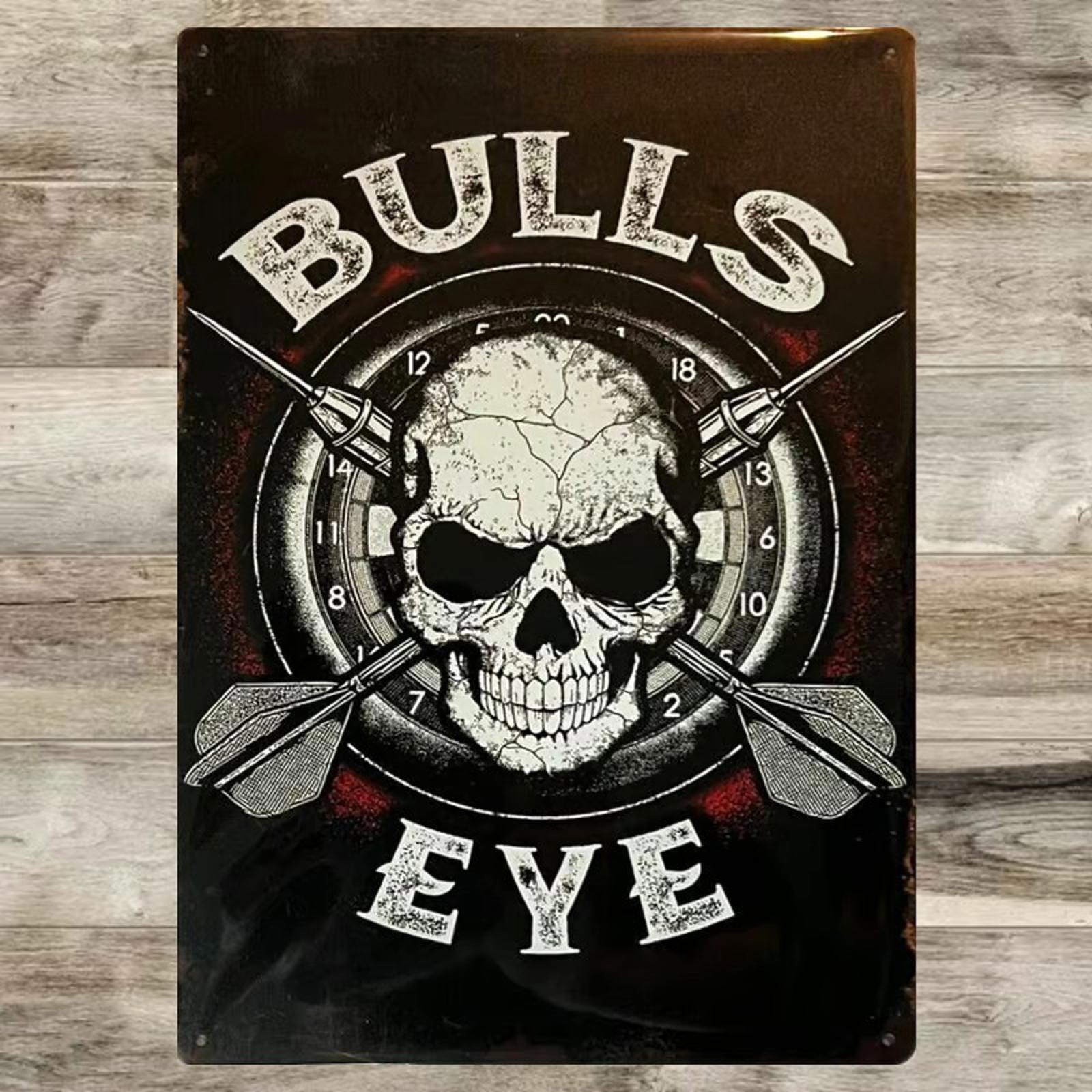 Bull's Eye Darts 8 x 12 Novelty Metal Sign New Shrink-wrapped