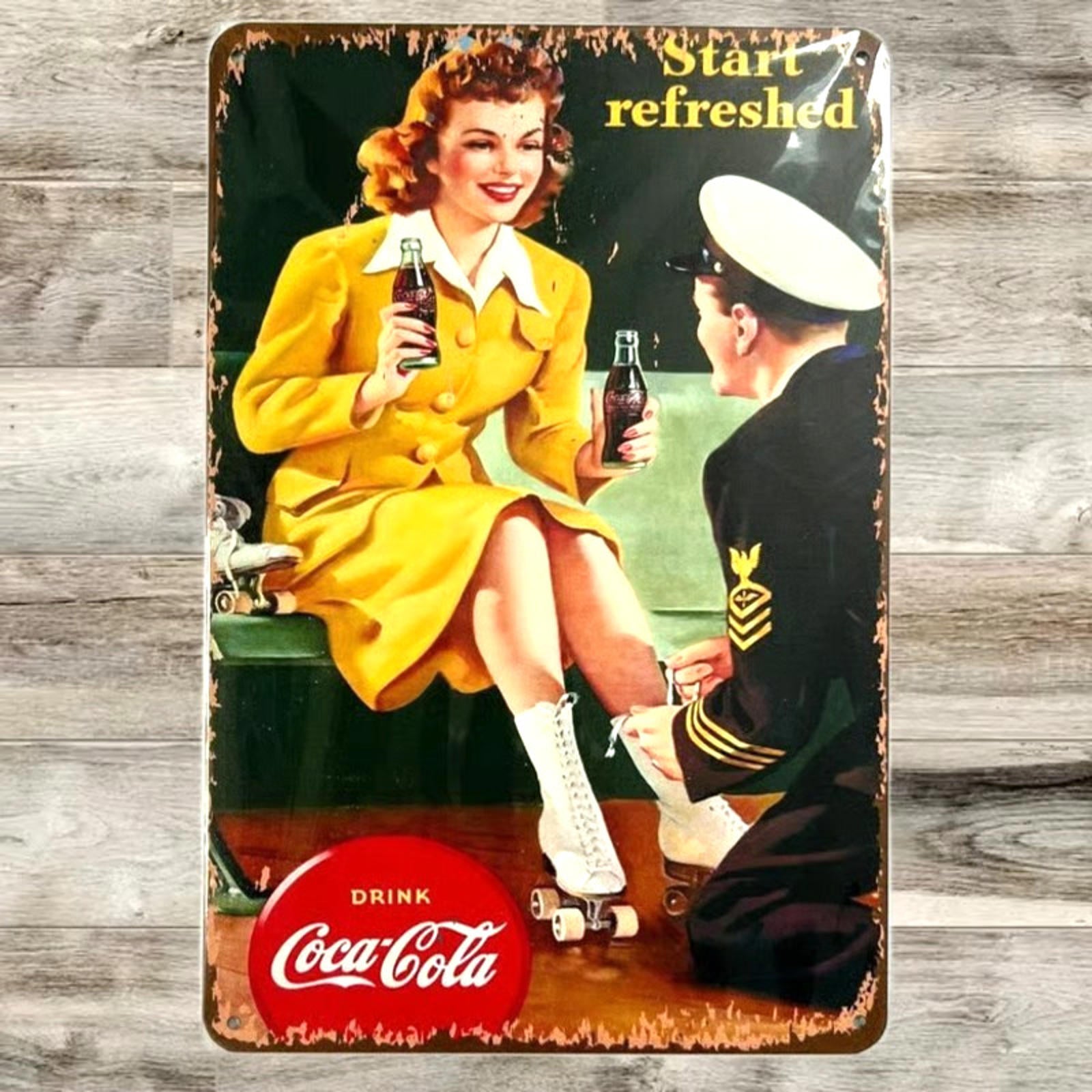 Coke Coca-Cola 8 x 12 Novelty Metal Sign Shrink-wrapped New!