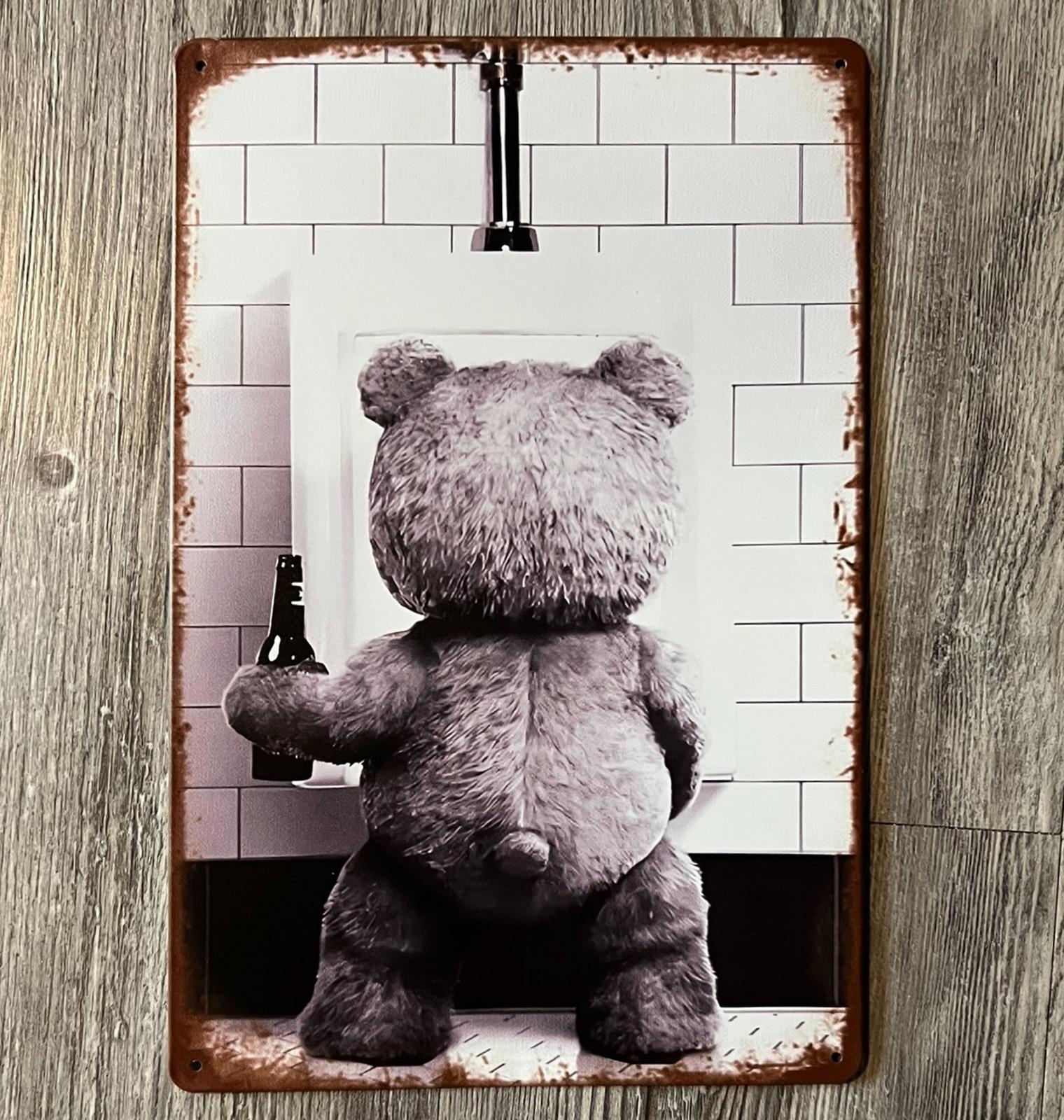 Ted Movie Ted At The Urinal 8 x 12 Vintage Novelty Metal Sign New!