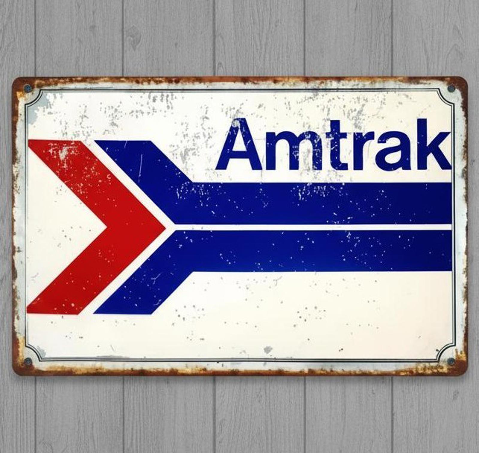 Amtrak Railroad 8 x 12 Novelty Metal Sign New Shrink-wrapped