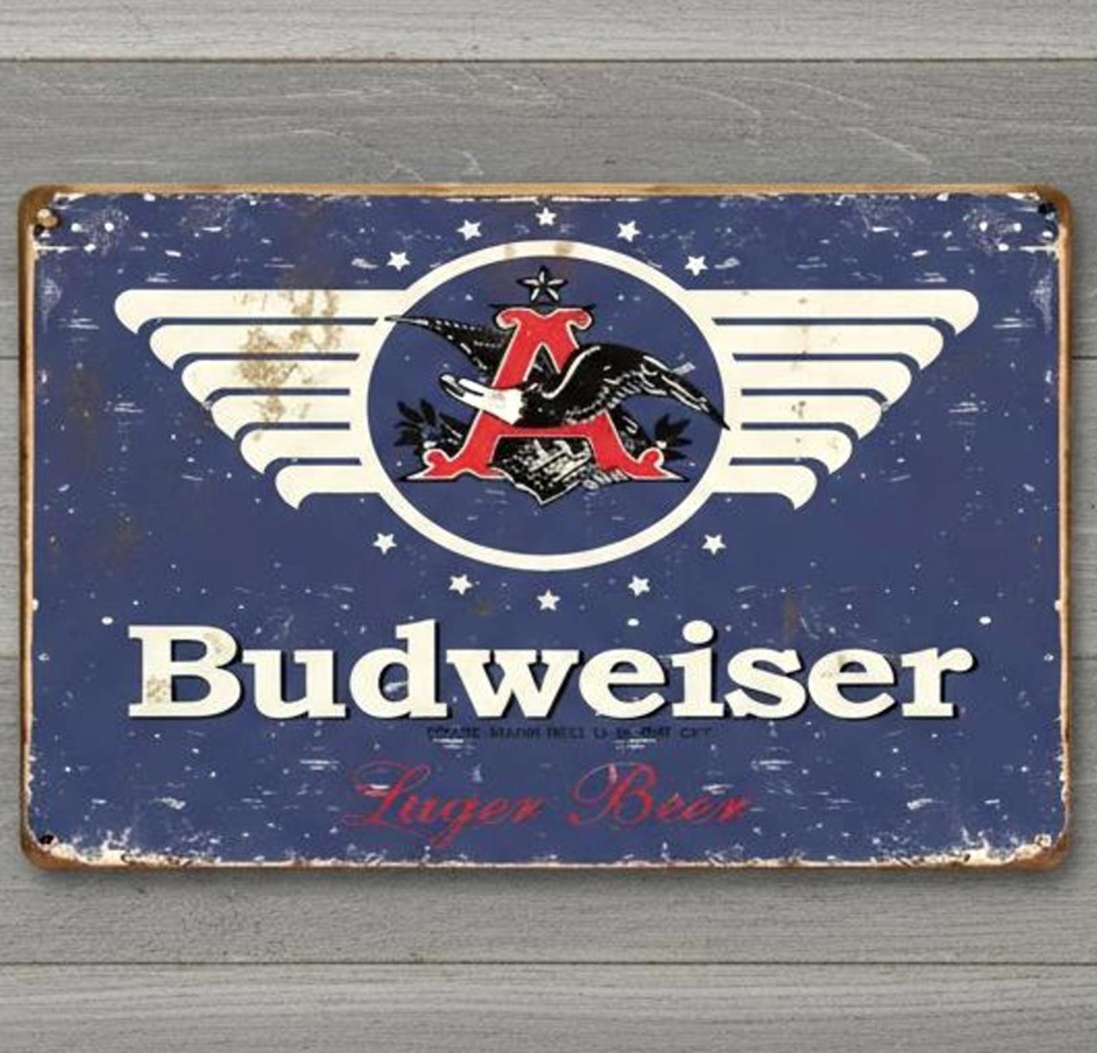 Budweiser Beer 8 x 12 Vintage Novelty Metal Sign Shrink-Wrapped New!