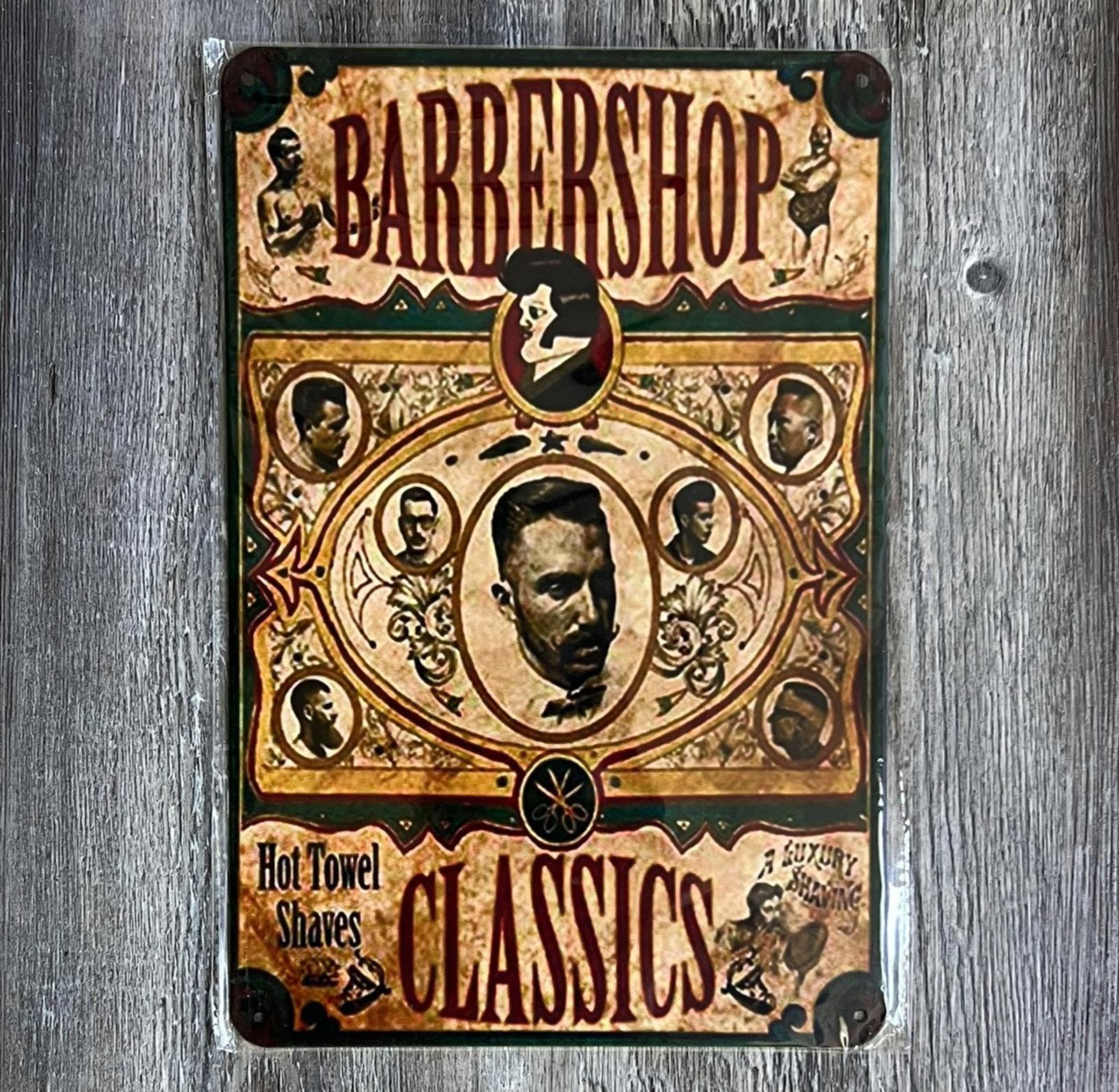 Barbershop Classics 8 x 12 Vintage Novelty Metal Sign New!