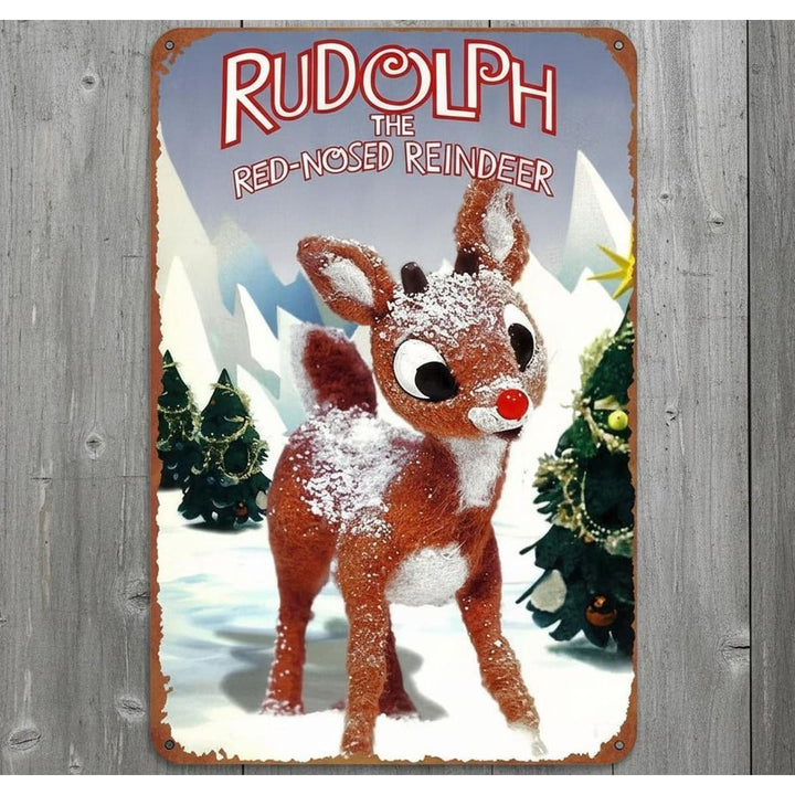 Rudolph The Red-Nosed Reindeer 8 x 12 Vintage Novelty Metal Sign Made ...