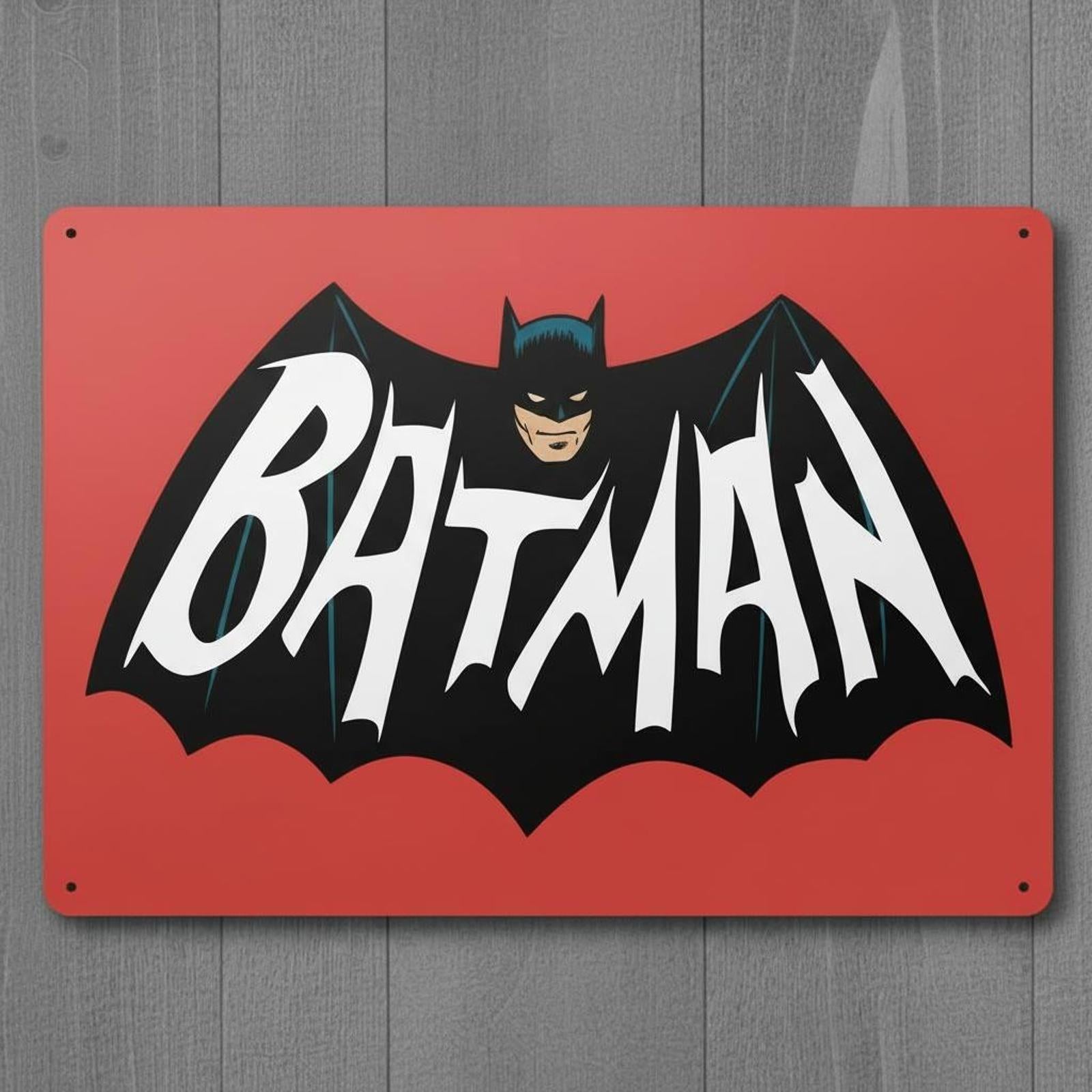Batman 8 x 12 Red Novelty Metal Sign Made In USA New!