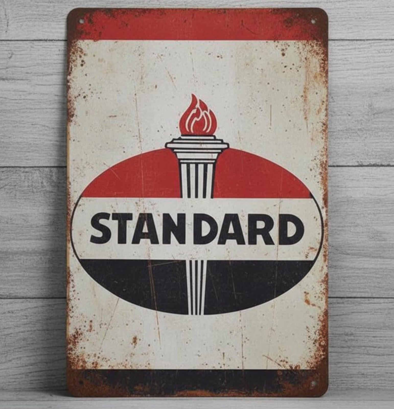 Standard Gasoline 8 x 12 Vintage Novelty Metal Sign Made In USA