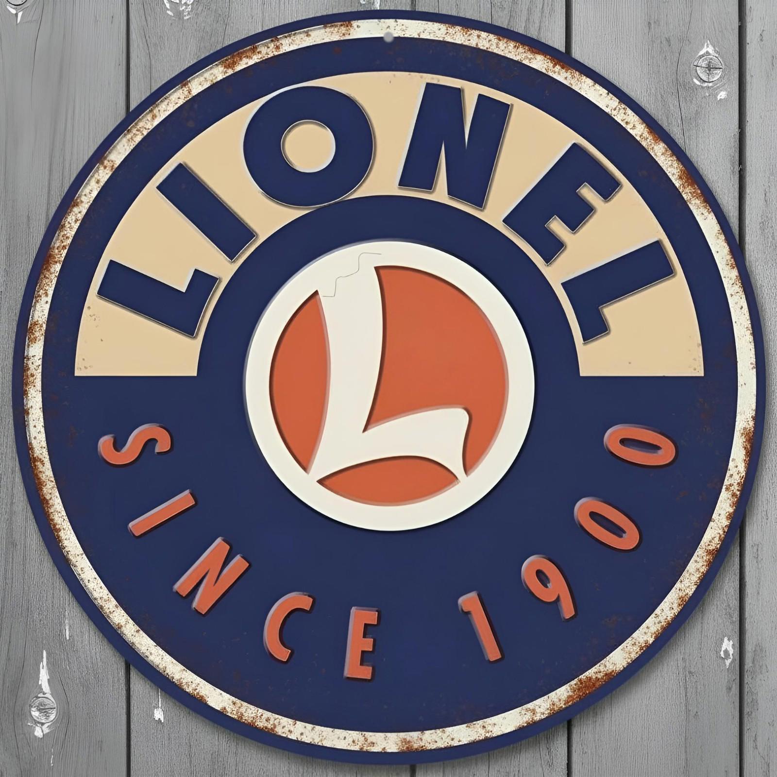 Lionel Since 1900 12" Diameter Vintage Novelty Metal Sign USA Made