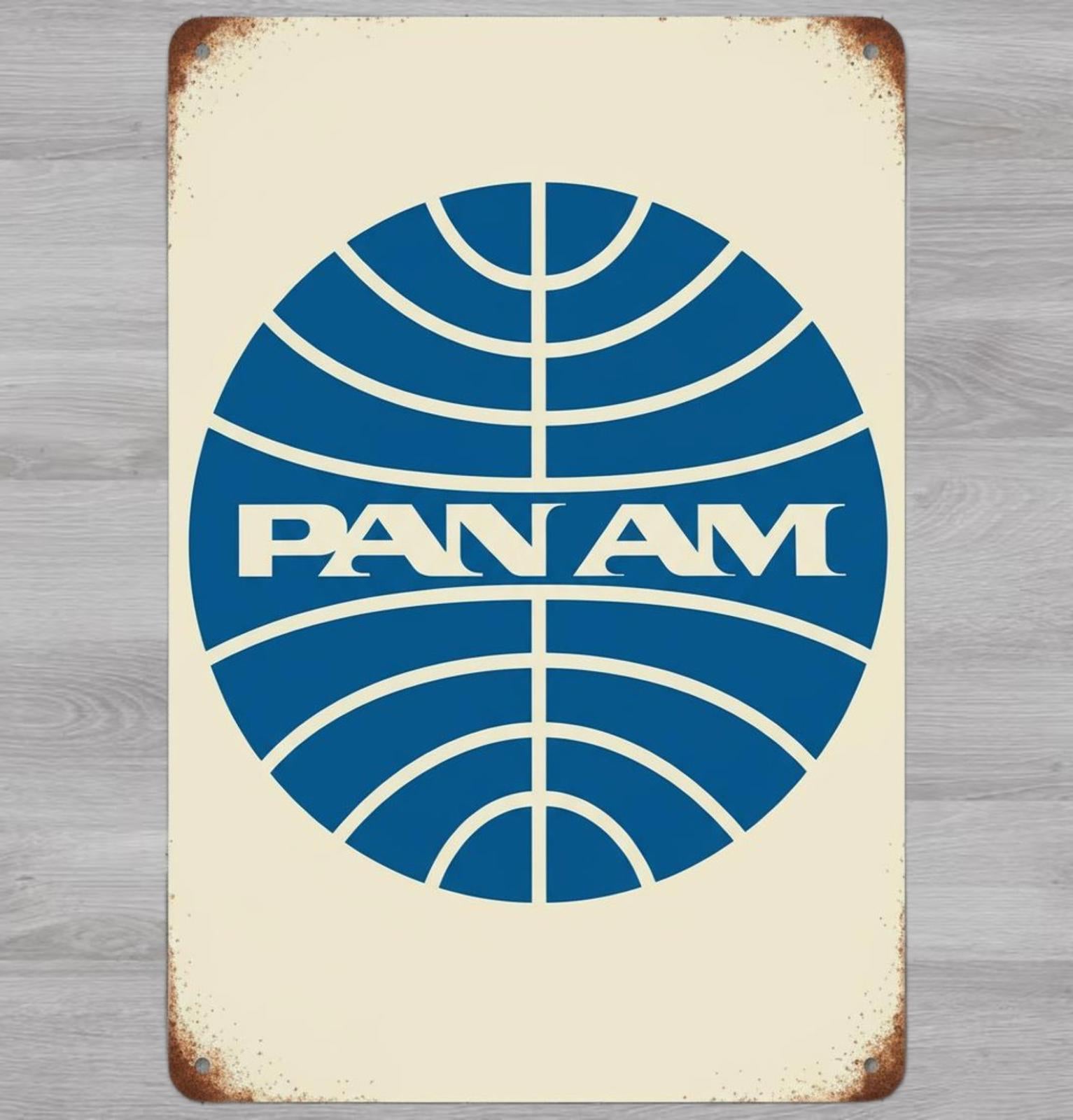 Pan Am Airlines 8 x 12 Vintage Novelty Metal Sign Made In USA New!