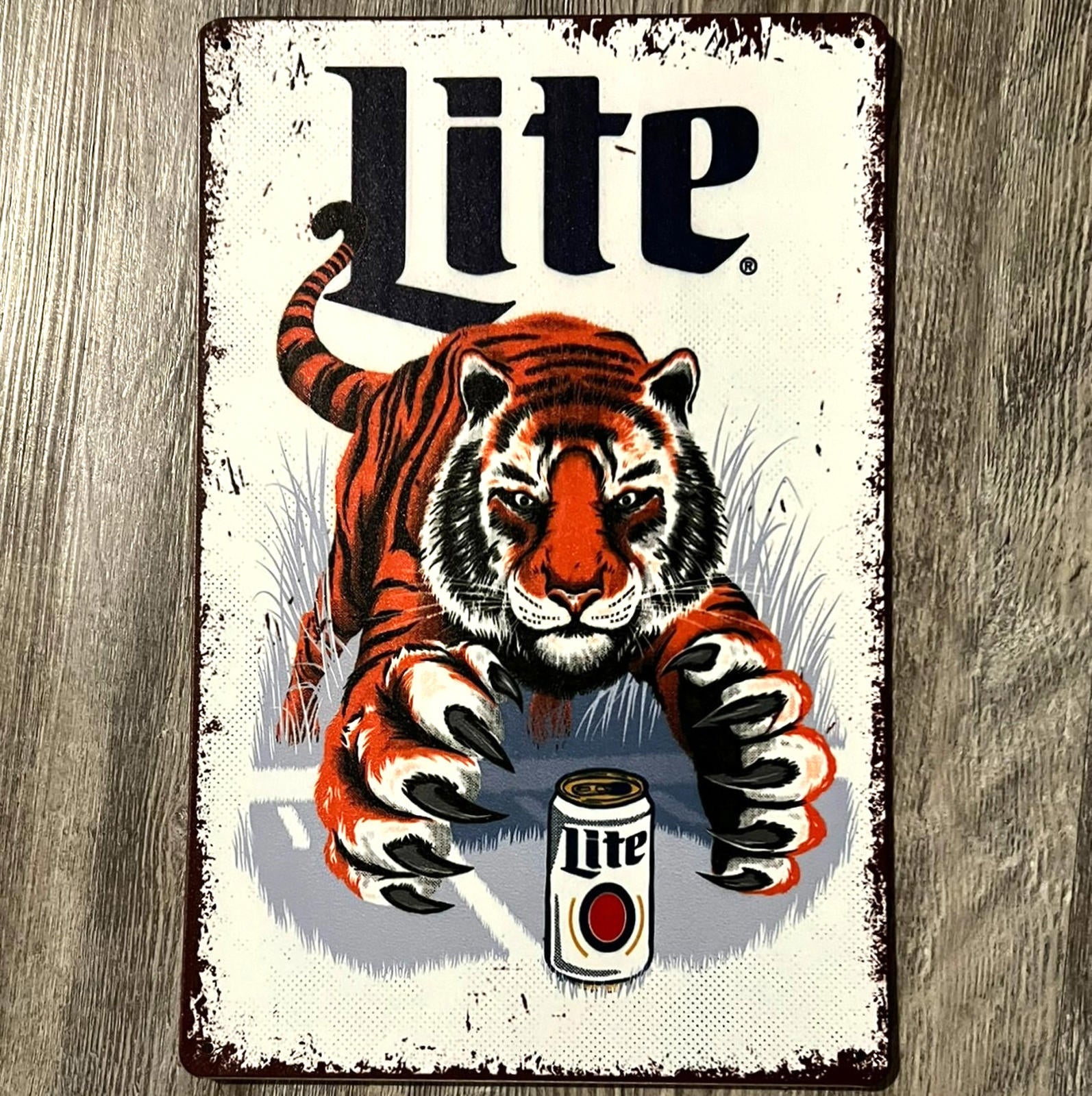 Miller Lite Beer 8 x 12 Vintage Novelty Metal Sign New!