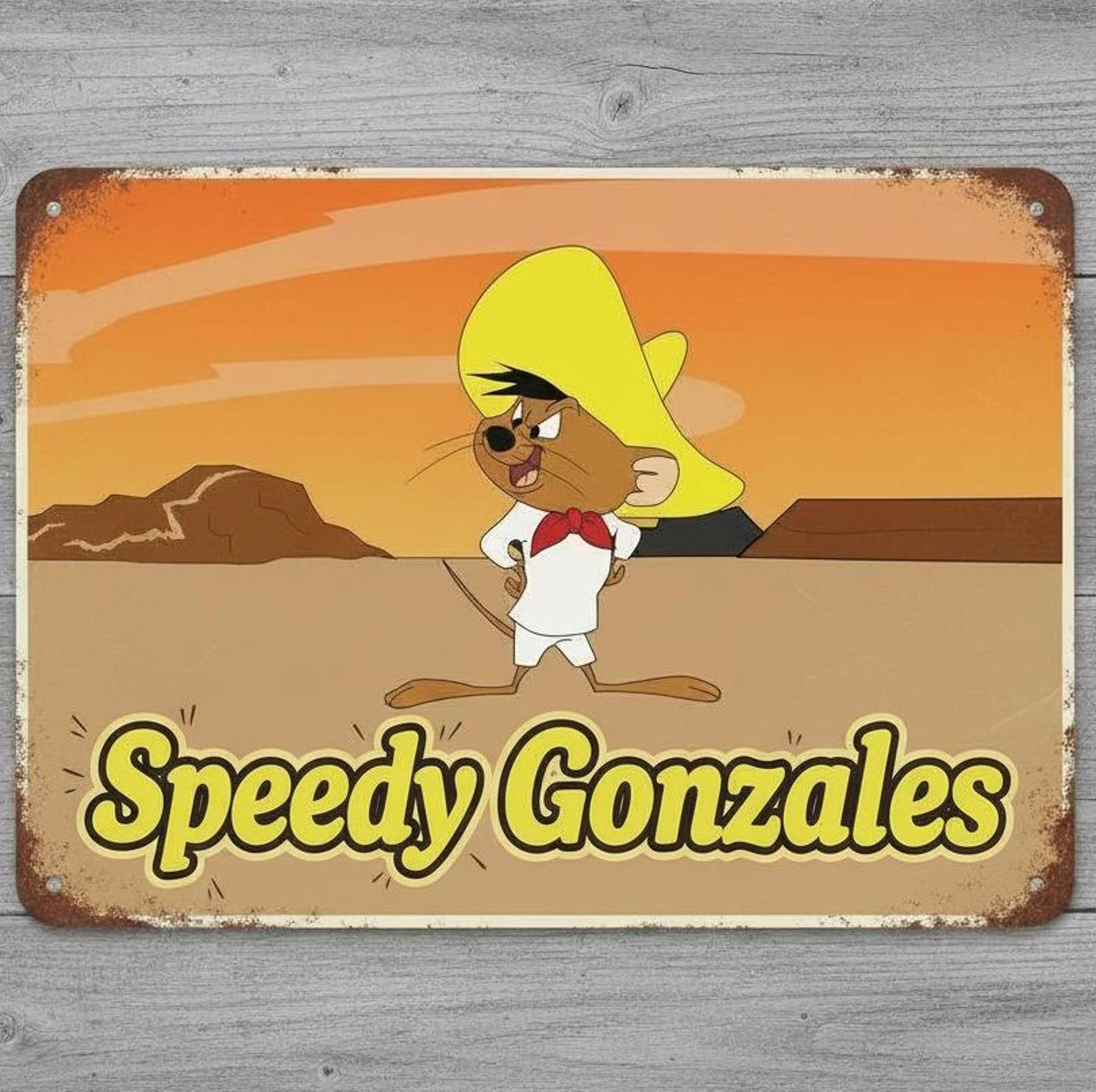 Speedy Gonzales 8 x 12 Vintage Novelty Metal Sign Shrink-Wrapped New!