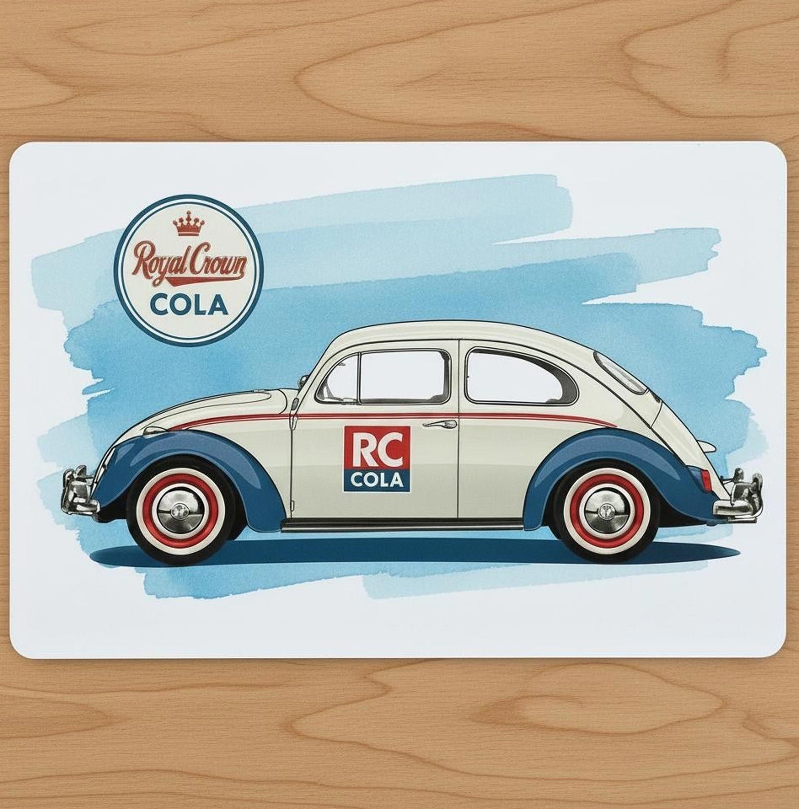 Royal Crown Cola RC 9.5 x 8 Mouse Pad With Anti-Slip Rubber Backing Made In USA