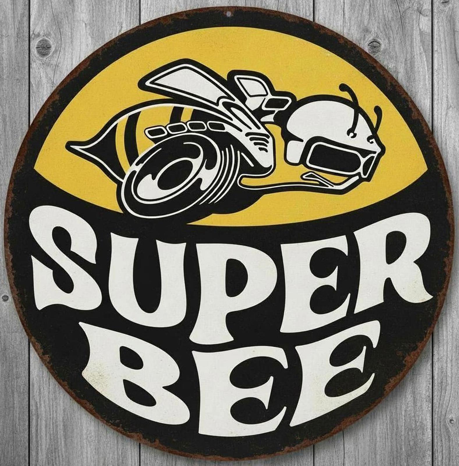 Dodge Super Bee 8" Diameter Vintage Novelty Metal Sign Made In USA