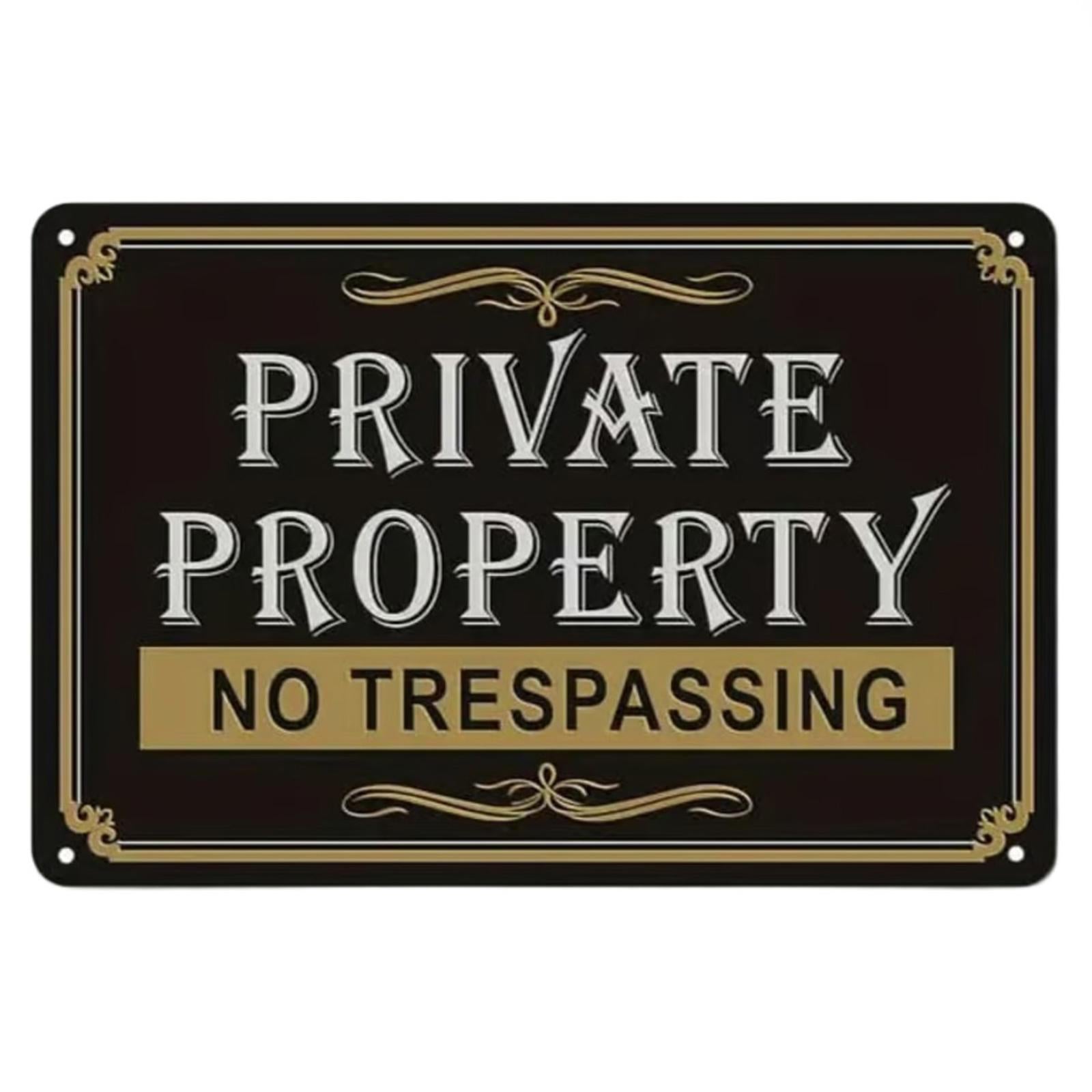 Private Property No Trespassing 8 x 12 Novelty Metal Sign New!