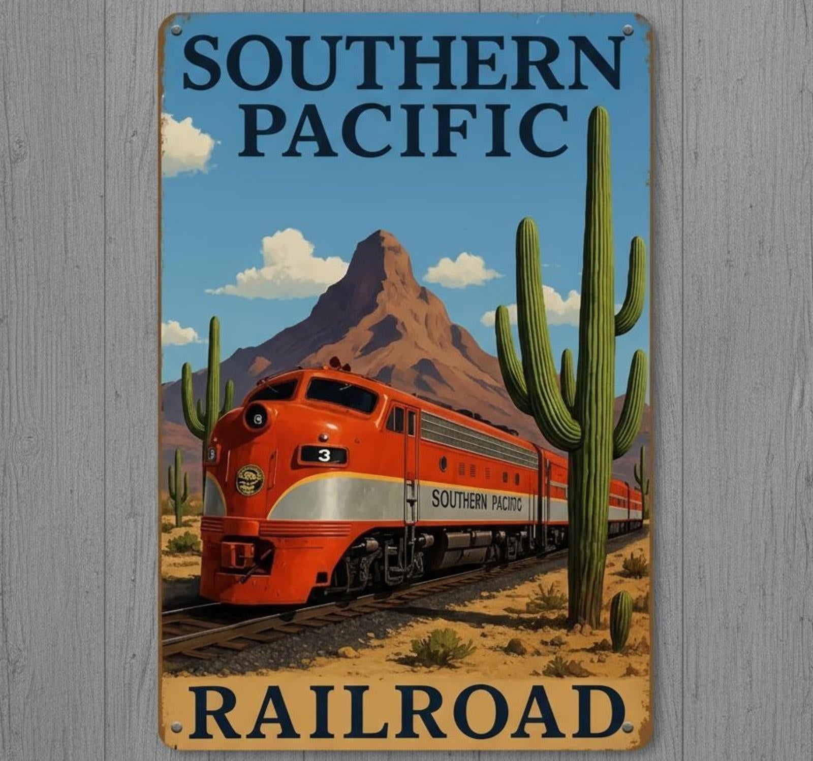 Southern Pacific Railroad 8 x 12 Novelty Metal Sign Made In USA New!